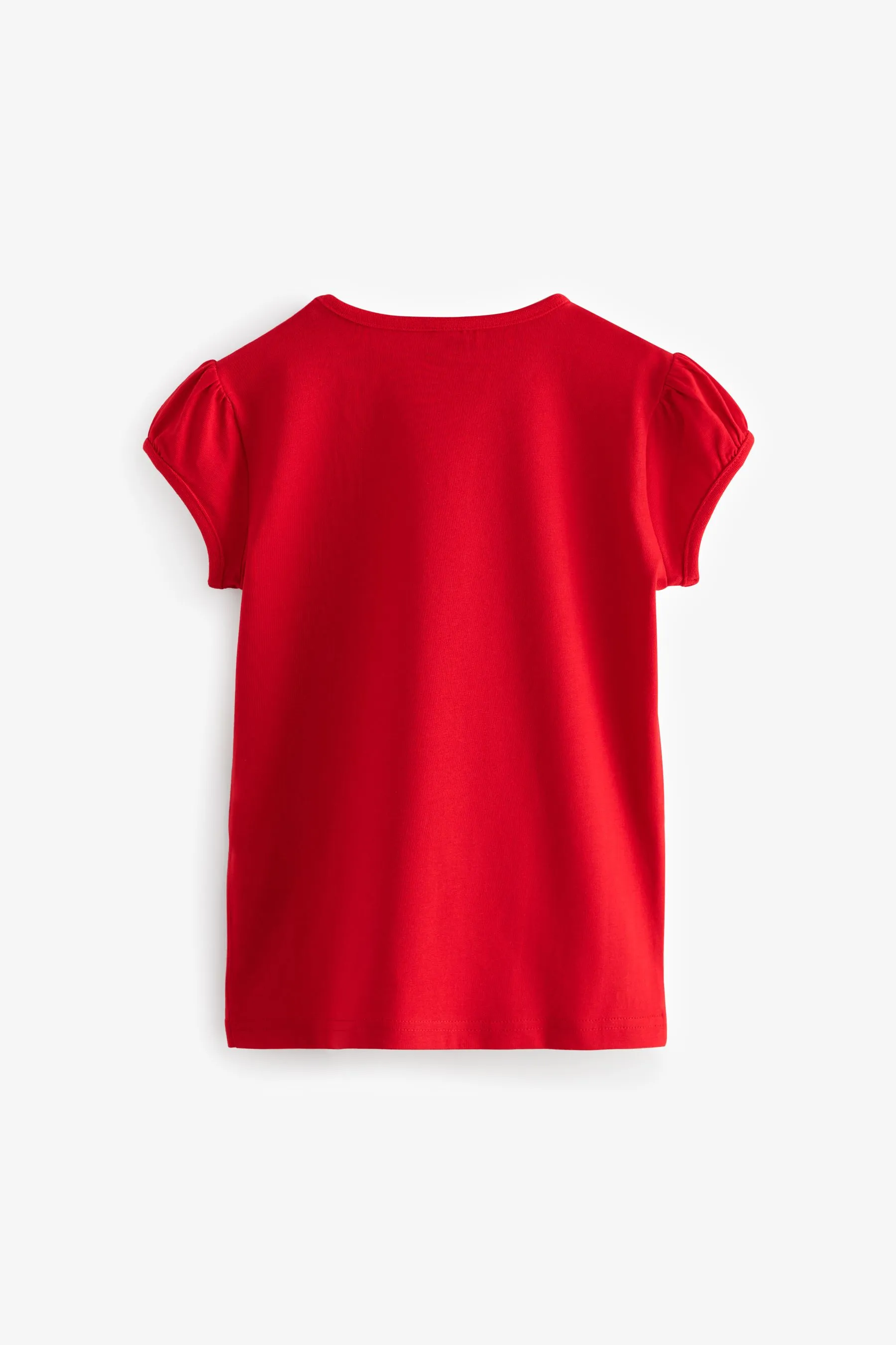 100% Cotton Puff Sleeve T-Shirts 2 Pack (3-16yrs)    