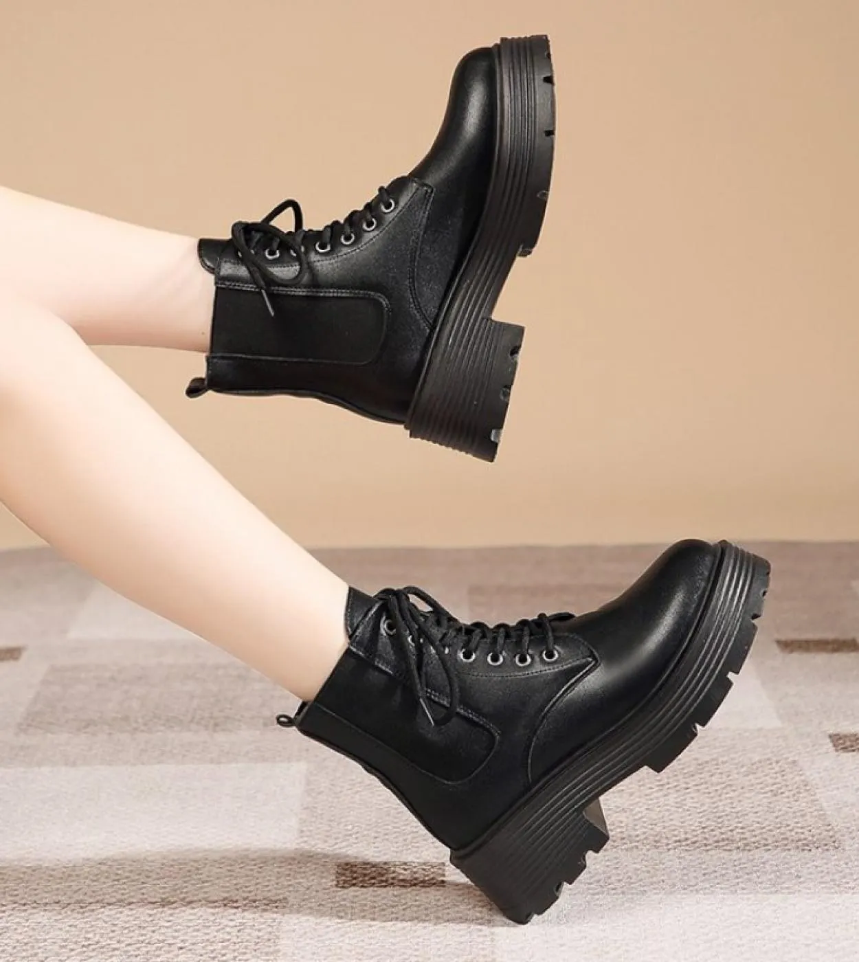 2022 nuovi stivali da donna scarpe stringate per donna stivaletti con cerniera piattaforma scarpe da donna stivali elasticizzati