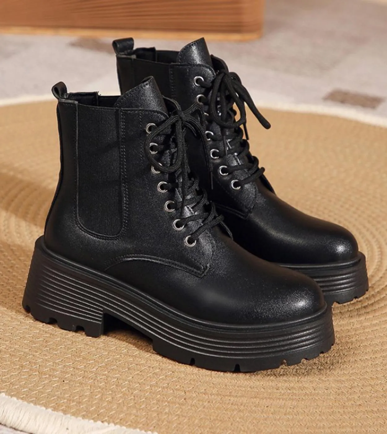 2022 nuovi stivali da donna scarpe stringate per donna stivaletti con cerniera piattaforma scarpe da donna stivali elasticizzati