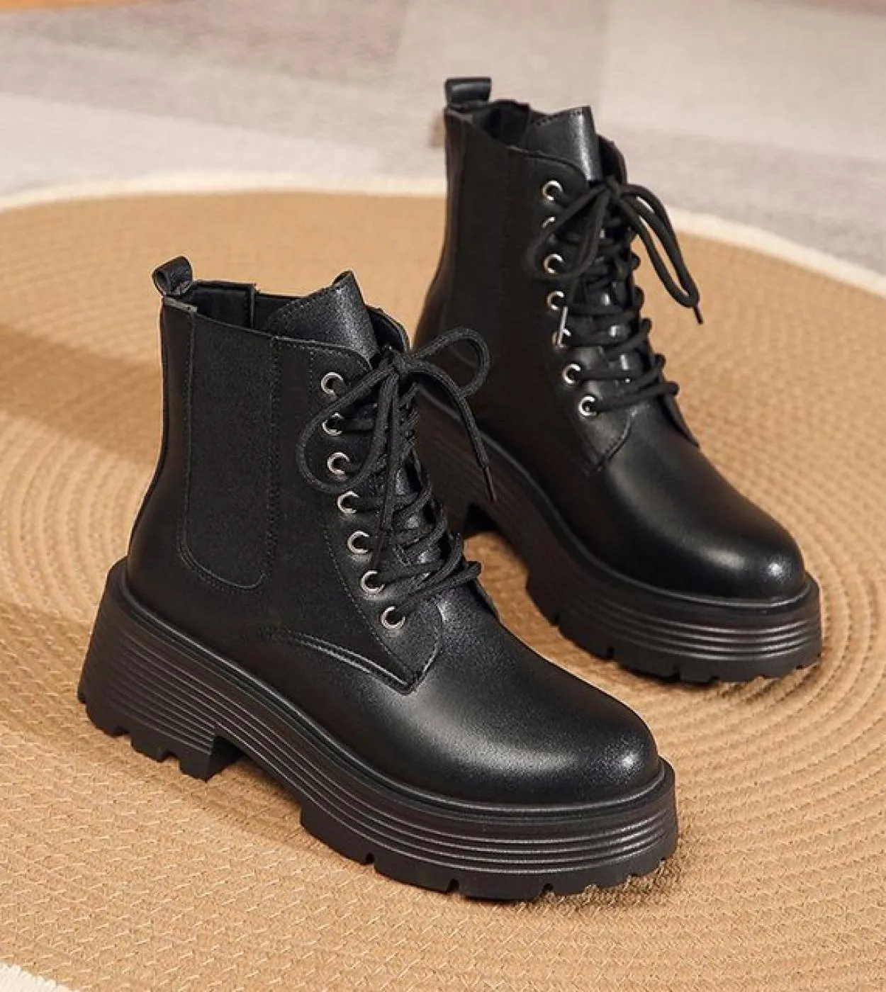 2022 nuovi stivali da donna scarpe stringate per donna stivaletti con cerniera piattaforma scarpe da donna stivali elasticizzati