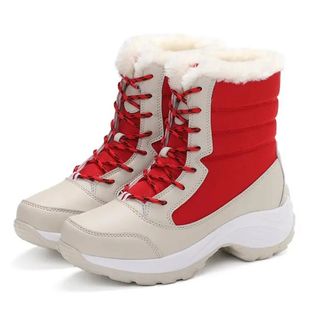 2022 stivali da neve stivaletti caldi in peluche per donna scarpe invernali stivali impermeabili scarpe invernali da donna