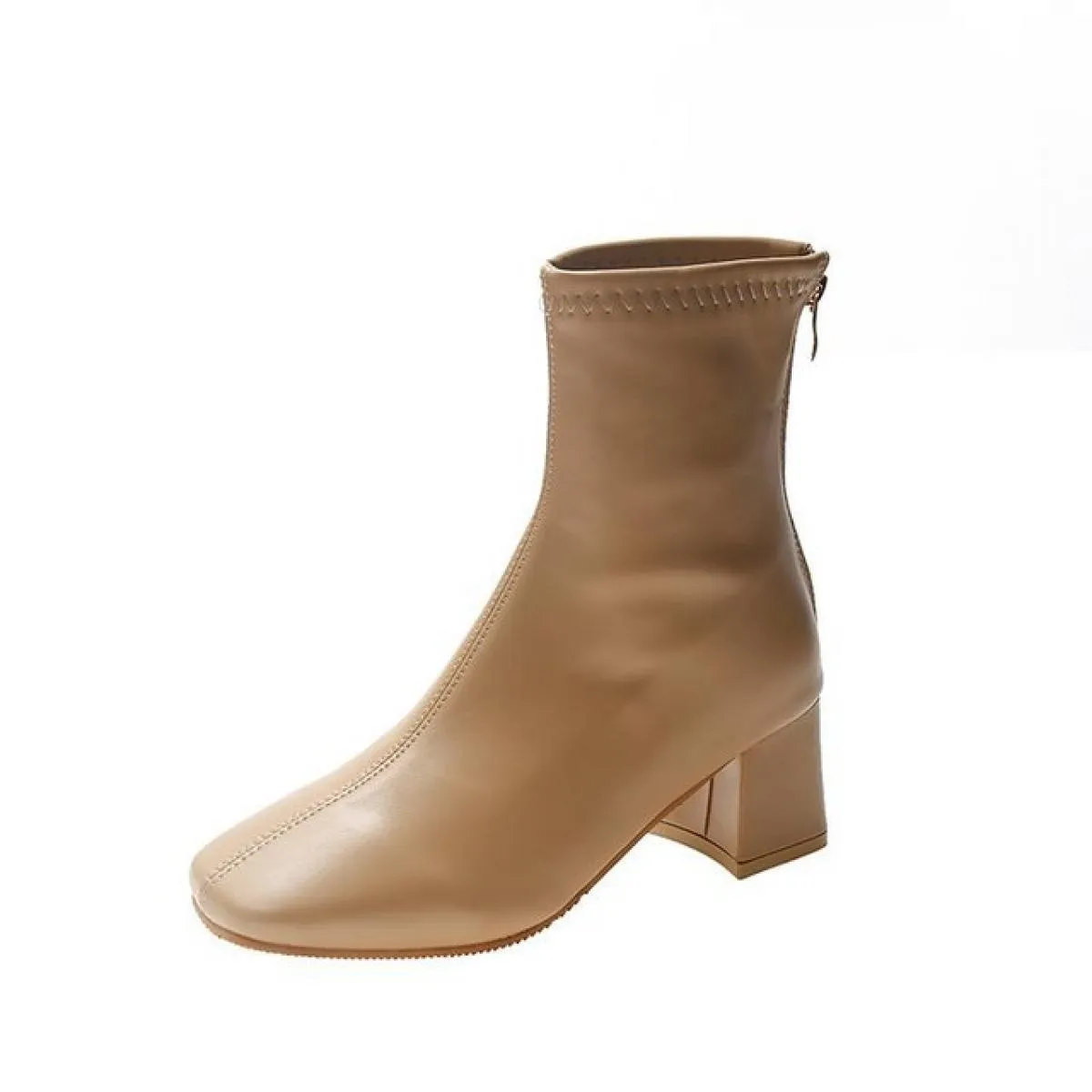 2022 stivali invernali da donna cerniere punta quadrata stivaletti alla caviglia moda pelle morbida primavera autunno scarpe da