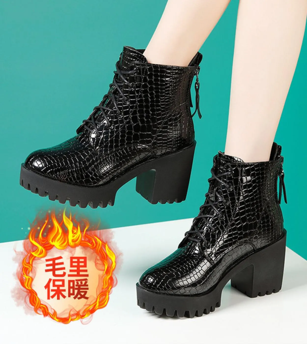 32 43 Stivali sportivi in ​​​​pelle verniciata moda Scarpe da donna Stivaletti Stivali neri elastici invernali Zapatillas Mujer