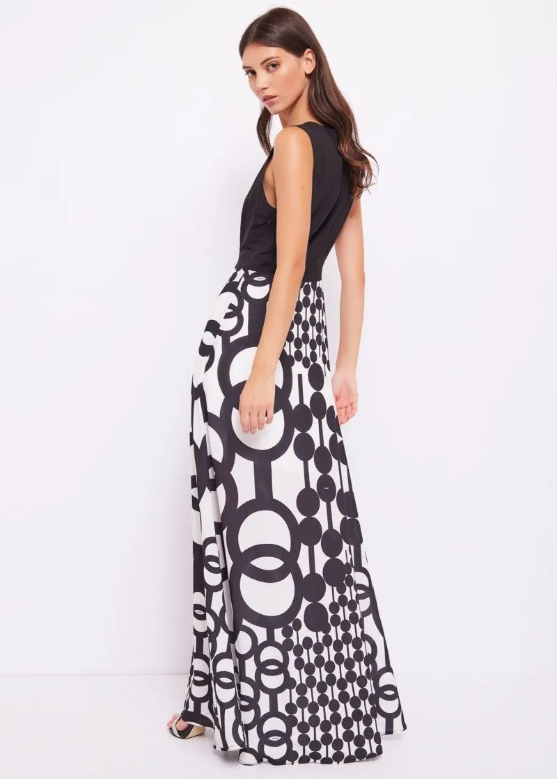 Abito in georgette con stampa