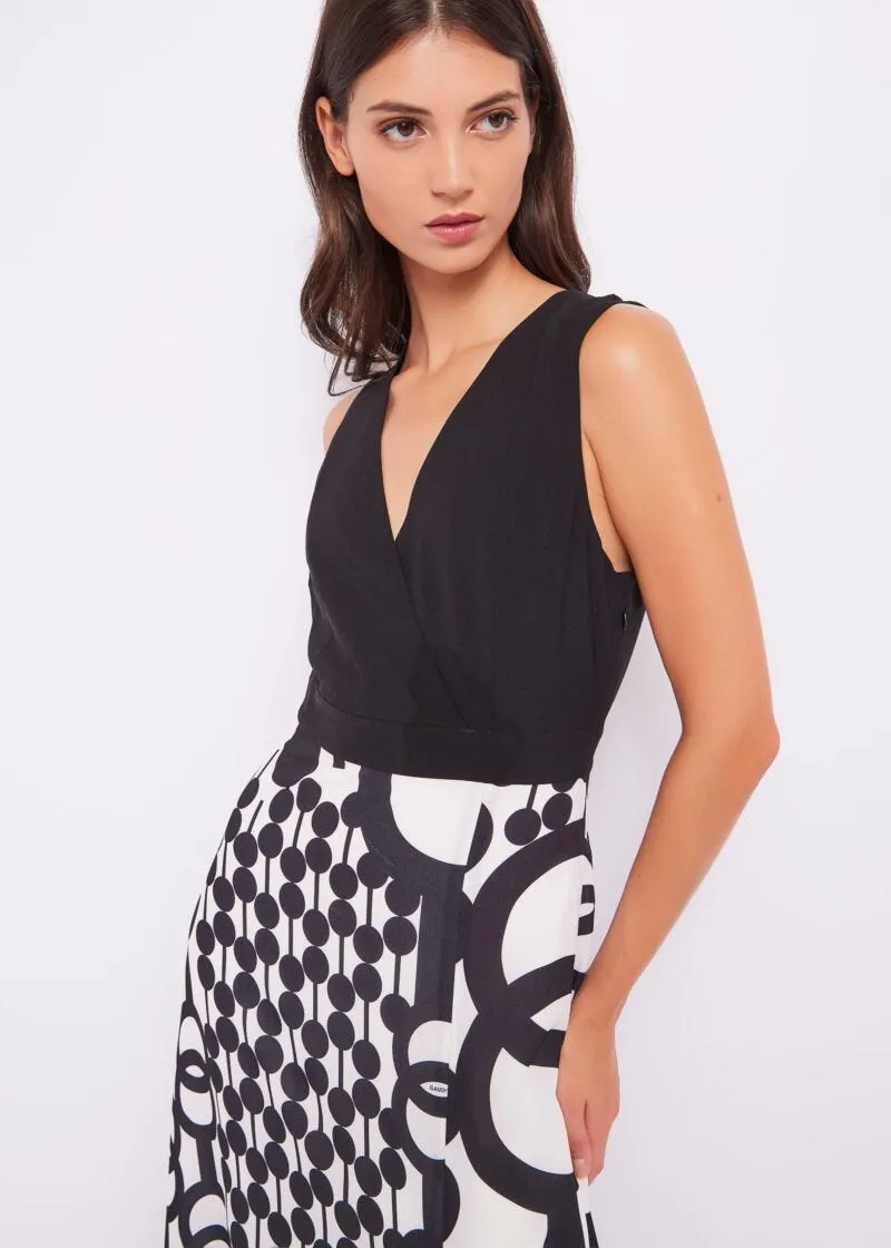 Abito in georgette con stampa