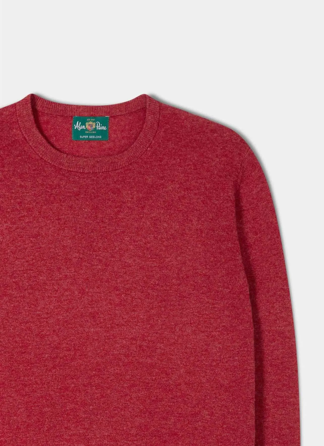 Alan Paine Maglione Lambswool Poppy Melange