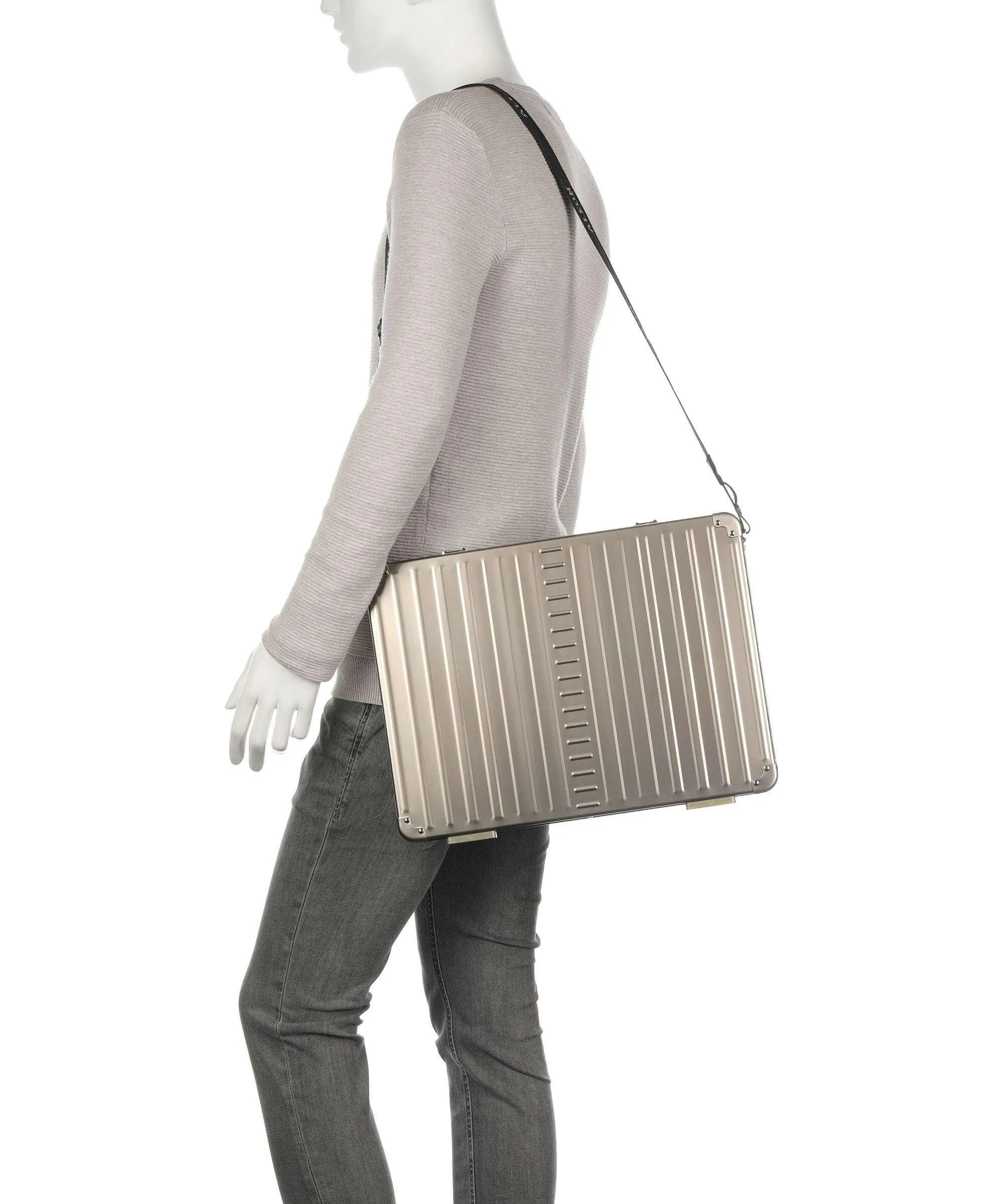  Aleon Borsa porta pc 17″ alluminio bronzo  
