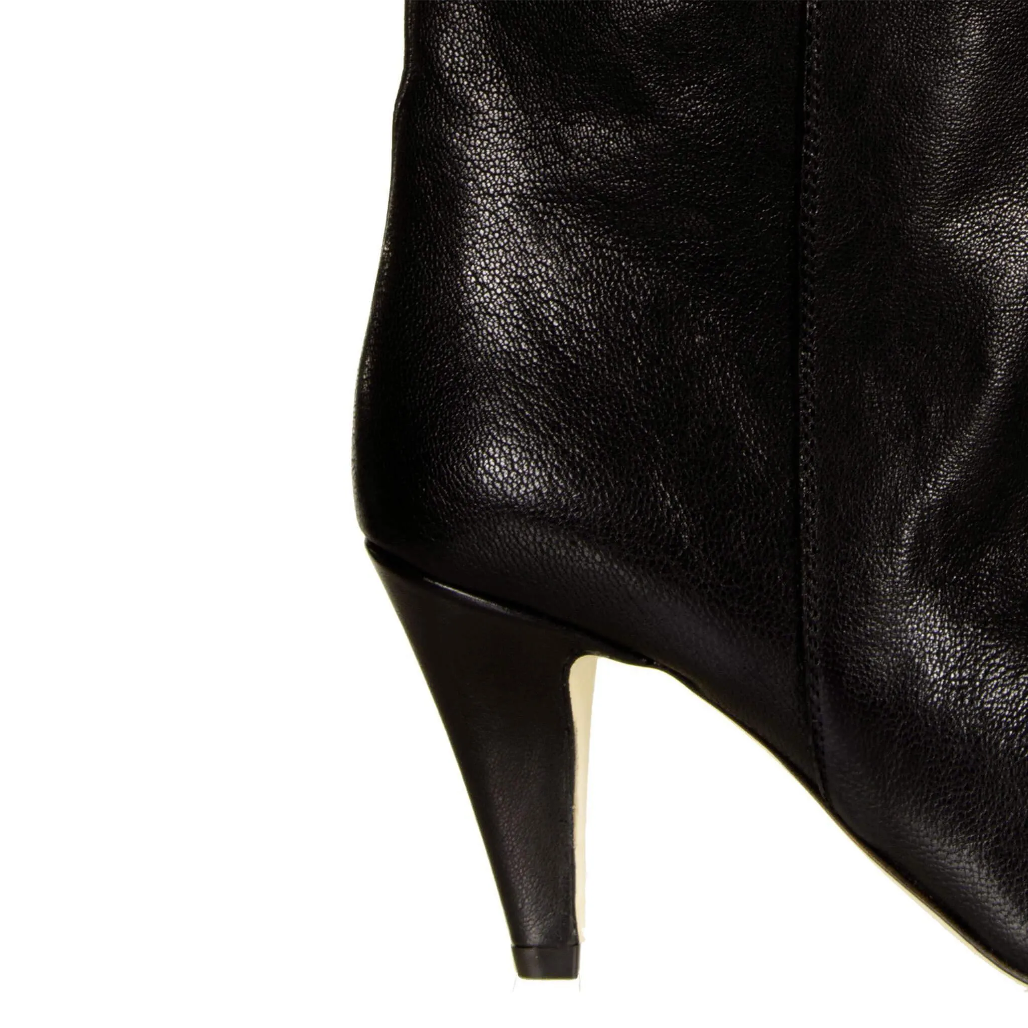 AME Scarpe Alison Stivale Alto Donna, Pelle, Punta, Nero