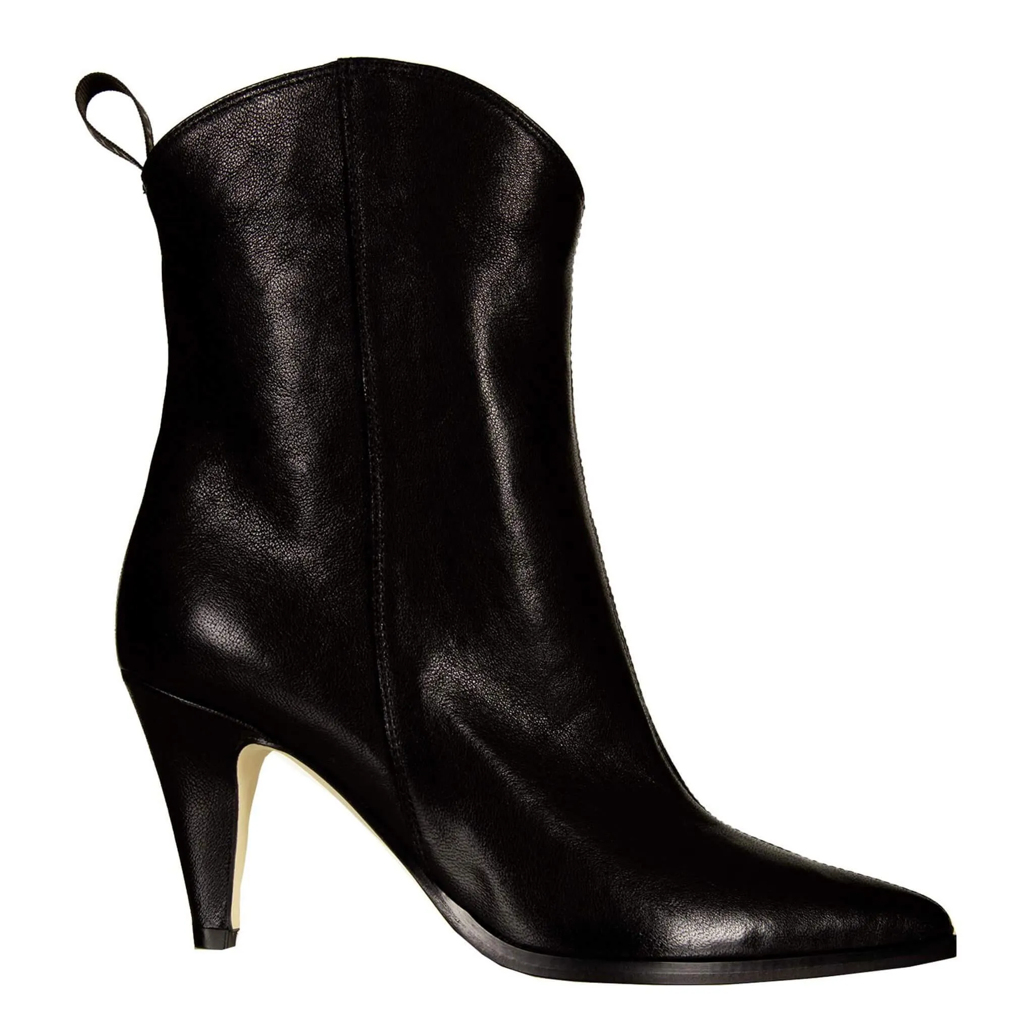 AME Scarpe Caterina, Stivale Donna, Tacco, Pelle, Nero