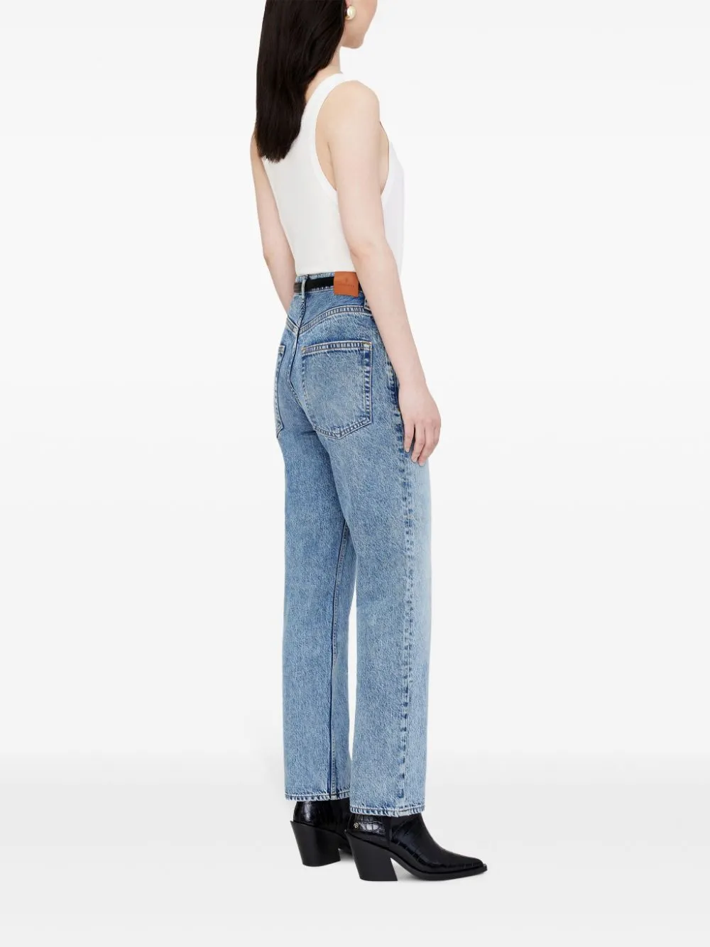 Anine Bing Jeans Blu Donna Gamba Affusolata
