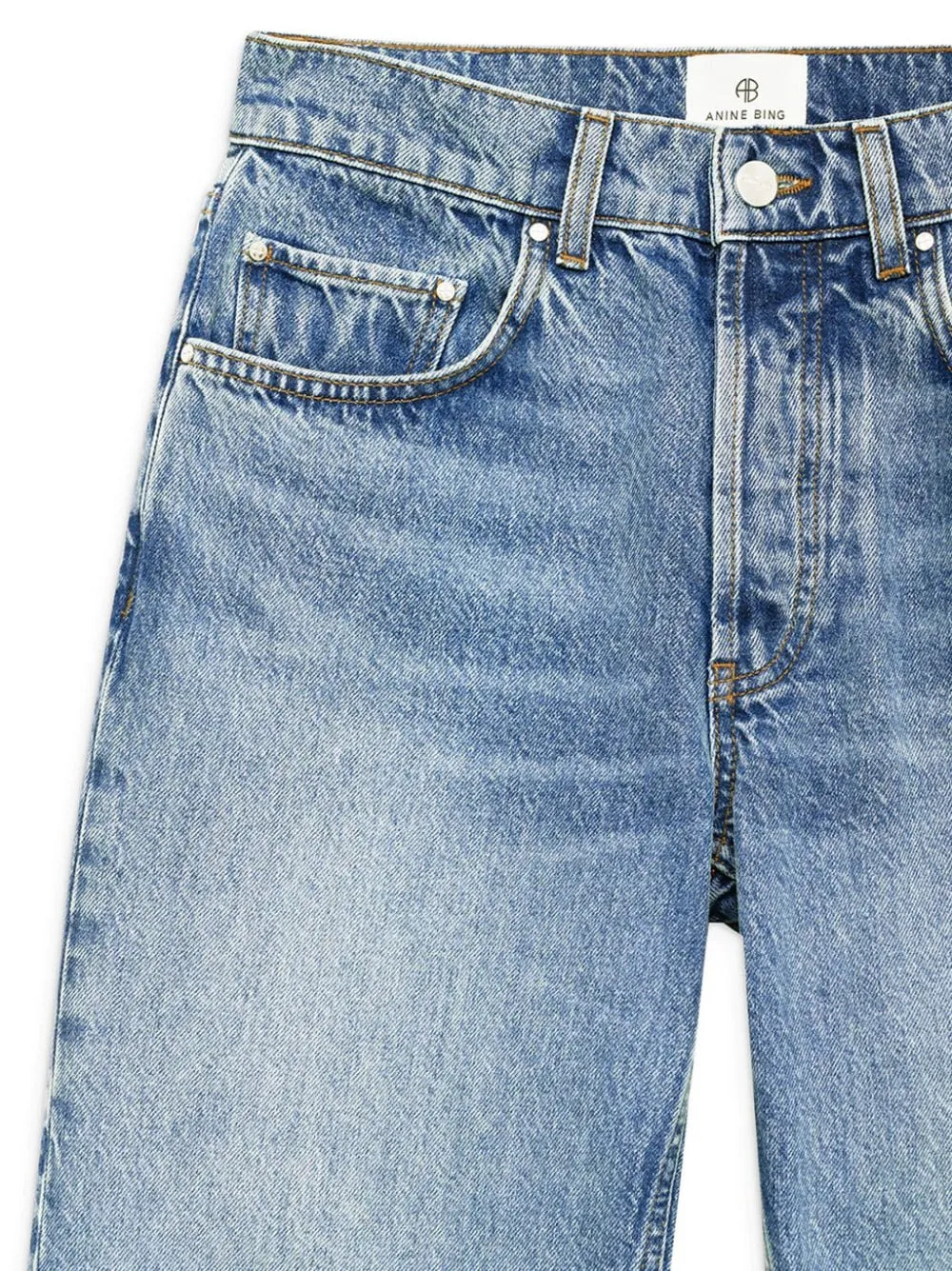 Anine Bing Jeans Blu Donna Gamba Affusolata
