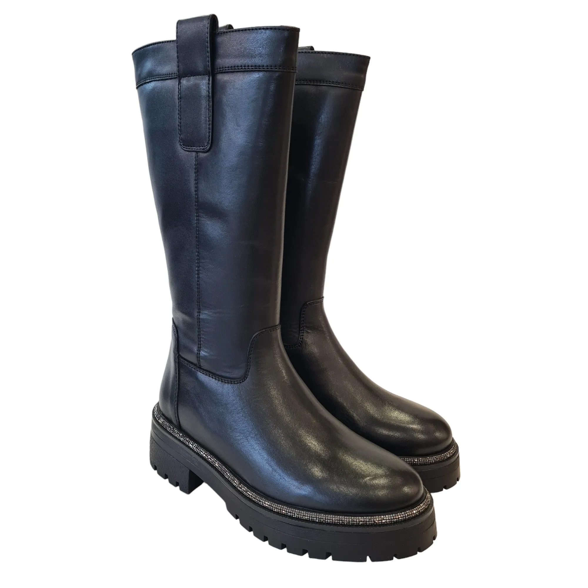 Apepazza Stivaletto Anfibio Donna Nero  Rif.711