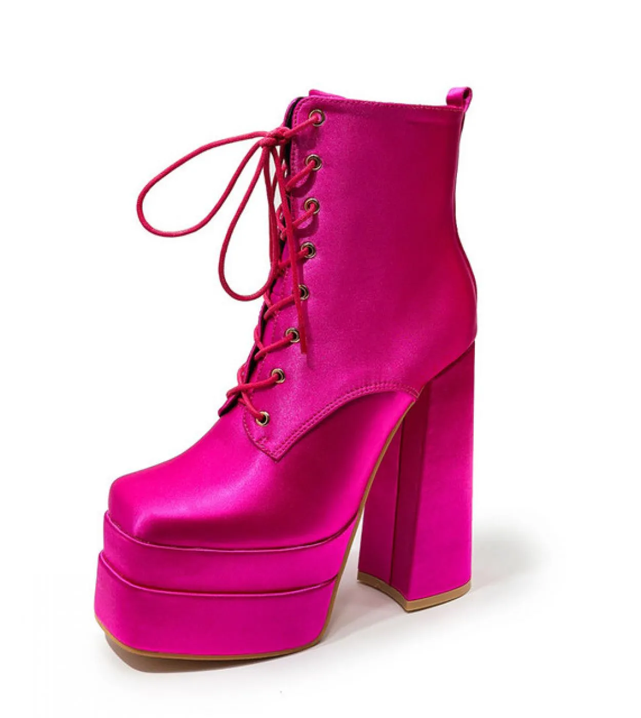 Autunno Inverno Donna Stivali da moto Piattaforma moda Zeppe Raso Tacchi alti Stivaletti Donna Scarpe da ballo grosse