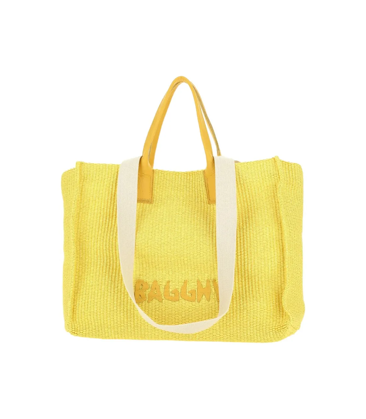Bagghy Donna Borsa A Mano Tote Con Logo In Pelle E Tracolle A Nastro
