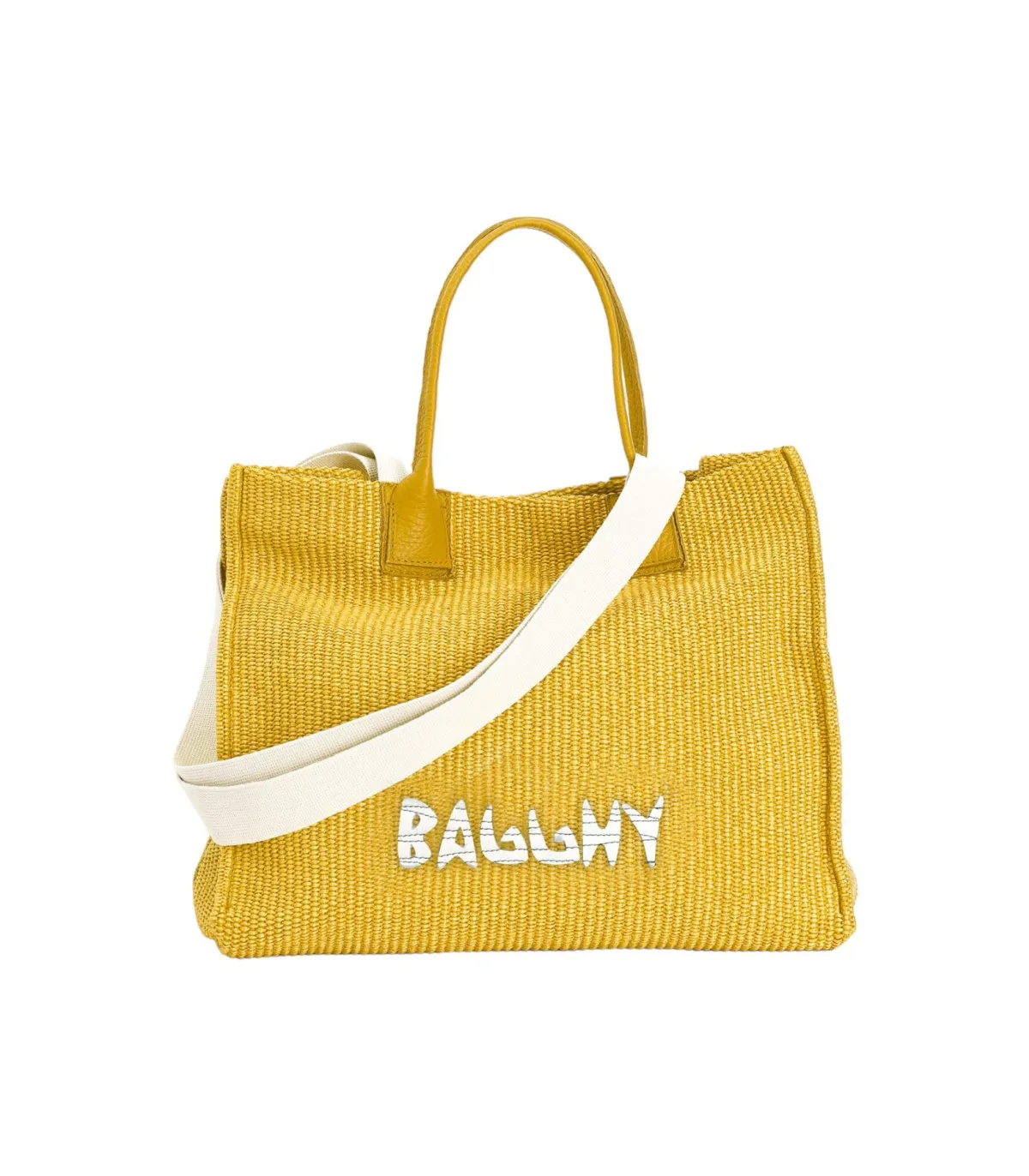 Bagghy Donna Borsa A Mano Tote Con Logo In Pelle E Tracolle A Nastro