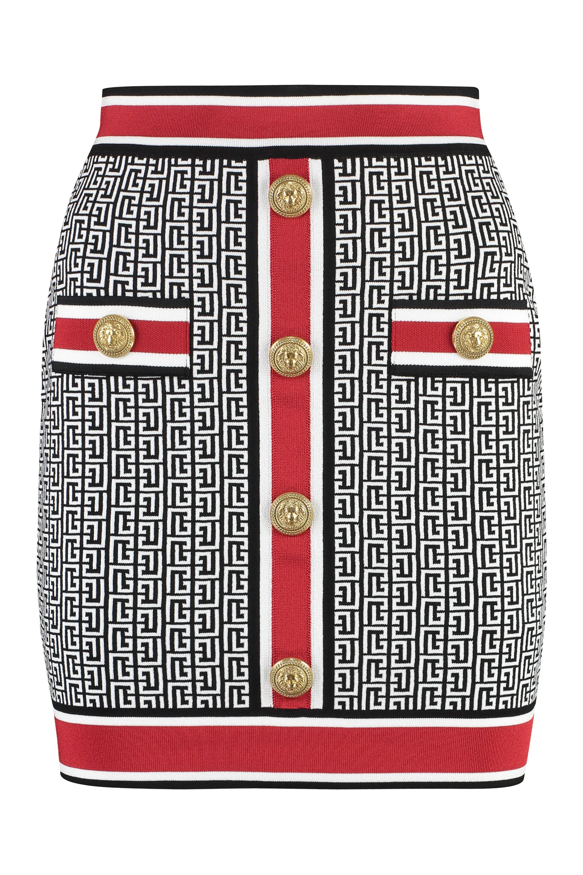 Balmain Gonna in maglia jacquard