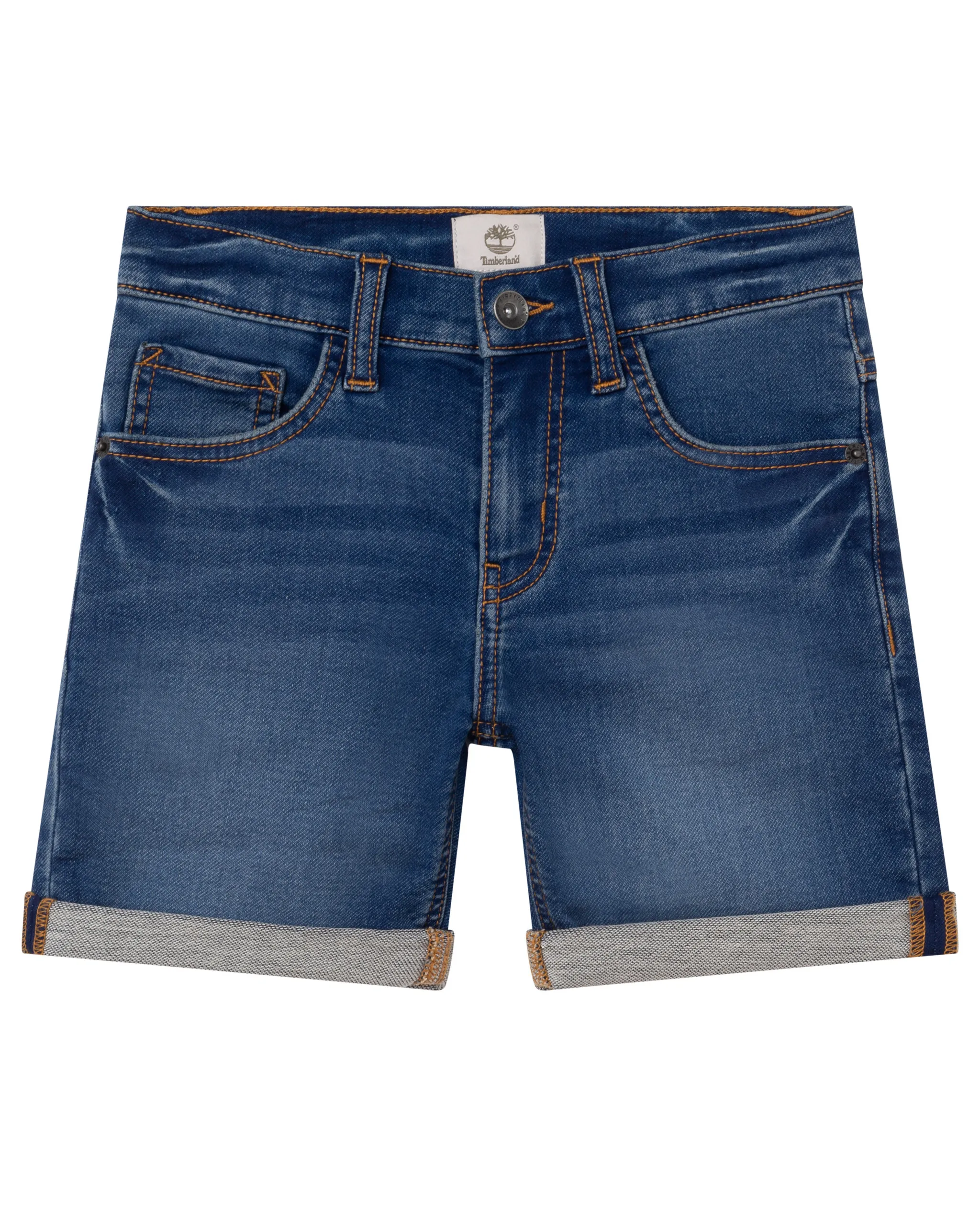 Bermuda jeans in cotone stretch lavaggio scuro stone washed 14-16 anni