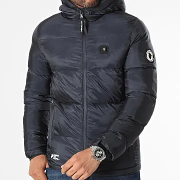 Birmingham Piumino caldo con cappuccio blu navy