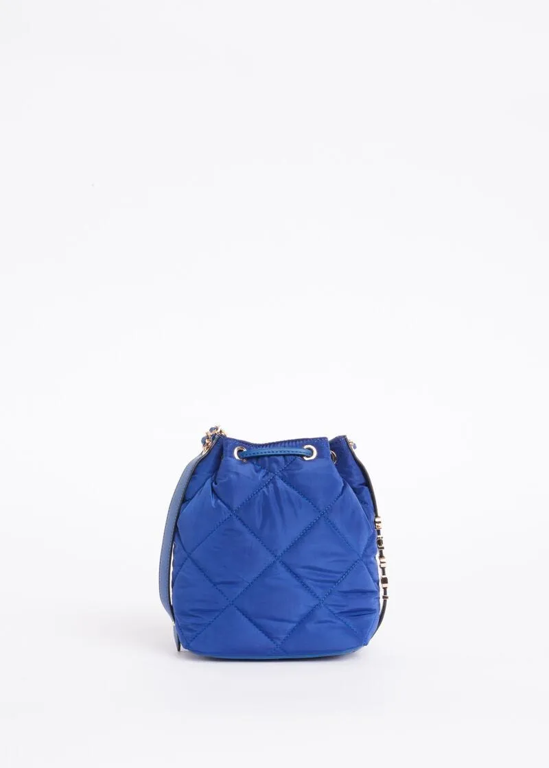 Borsa a secchiello in nylon con coulisse