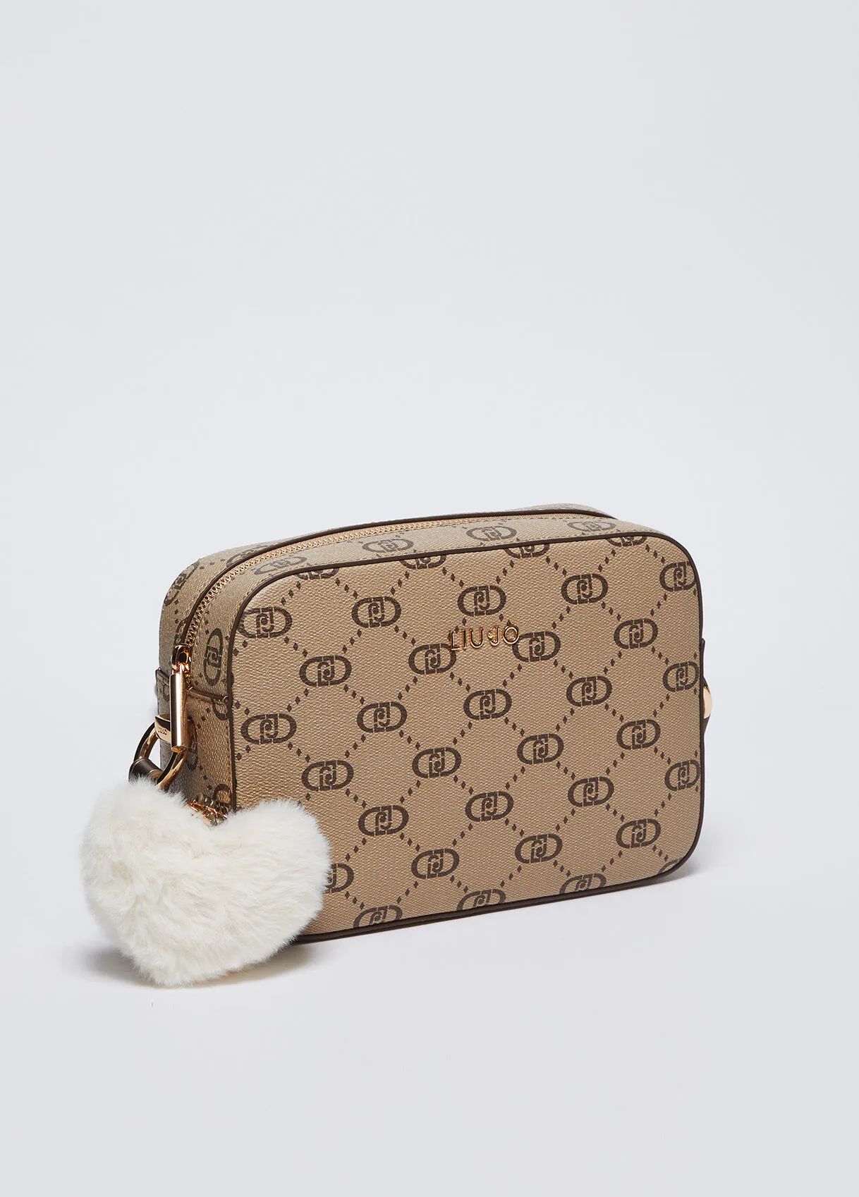 Borsa a tracolla con logo e charm