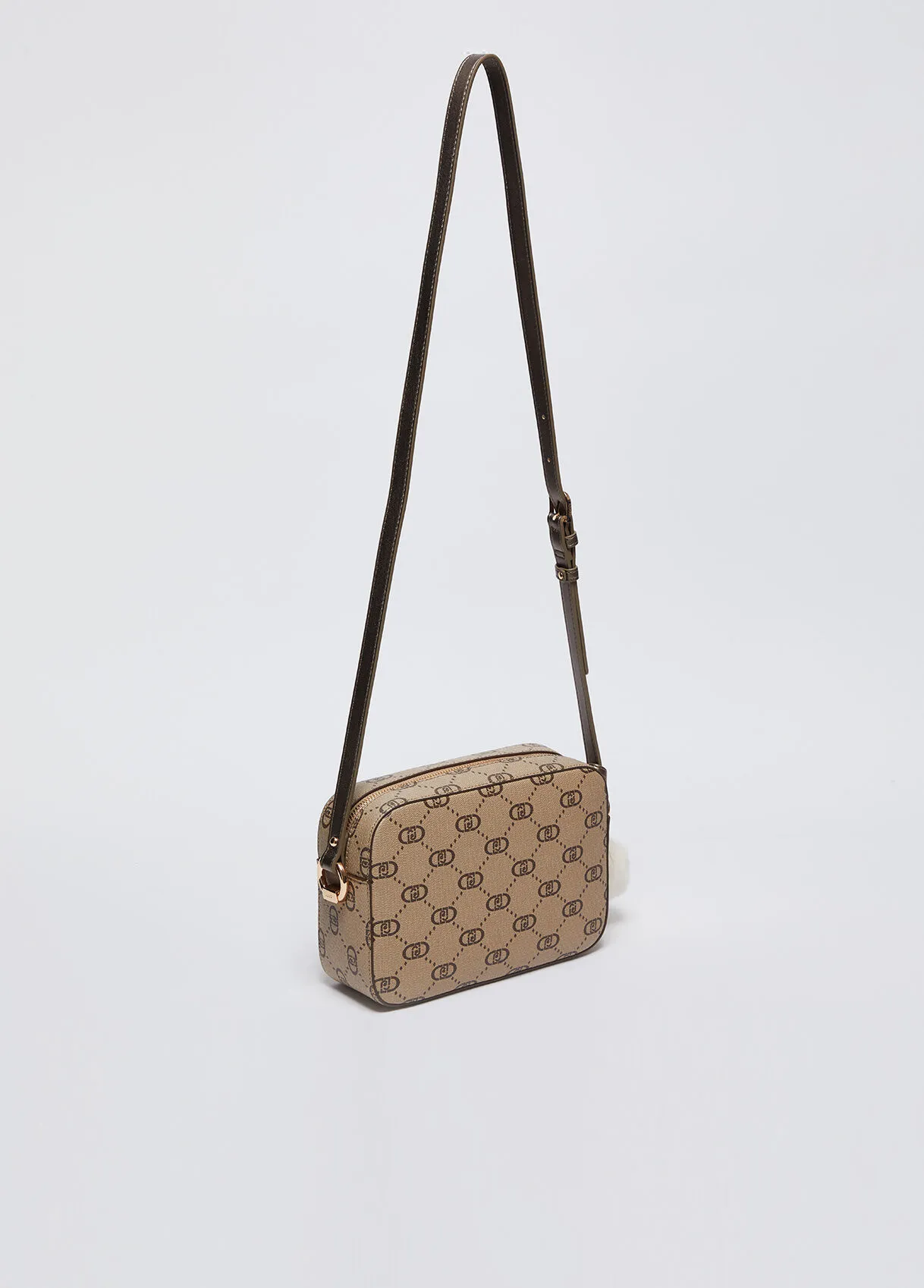 Borsa a tracolla con logo e charm