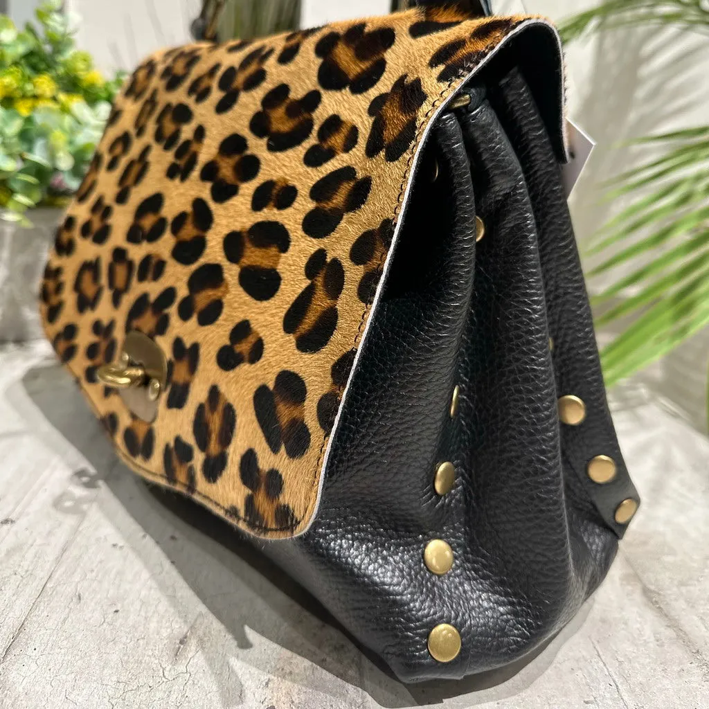 Borsa a Valigetta a Mano Tracolla interna Dettagli Leopardata Cavallino
