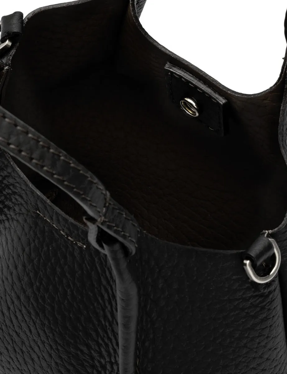 borsa pelle dua nero castoro