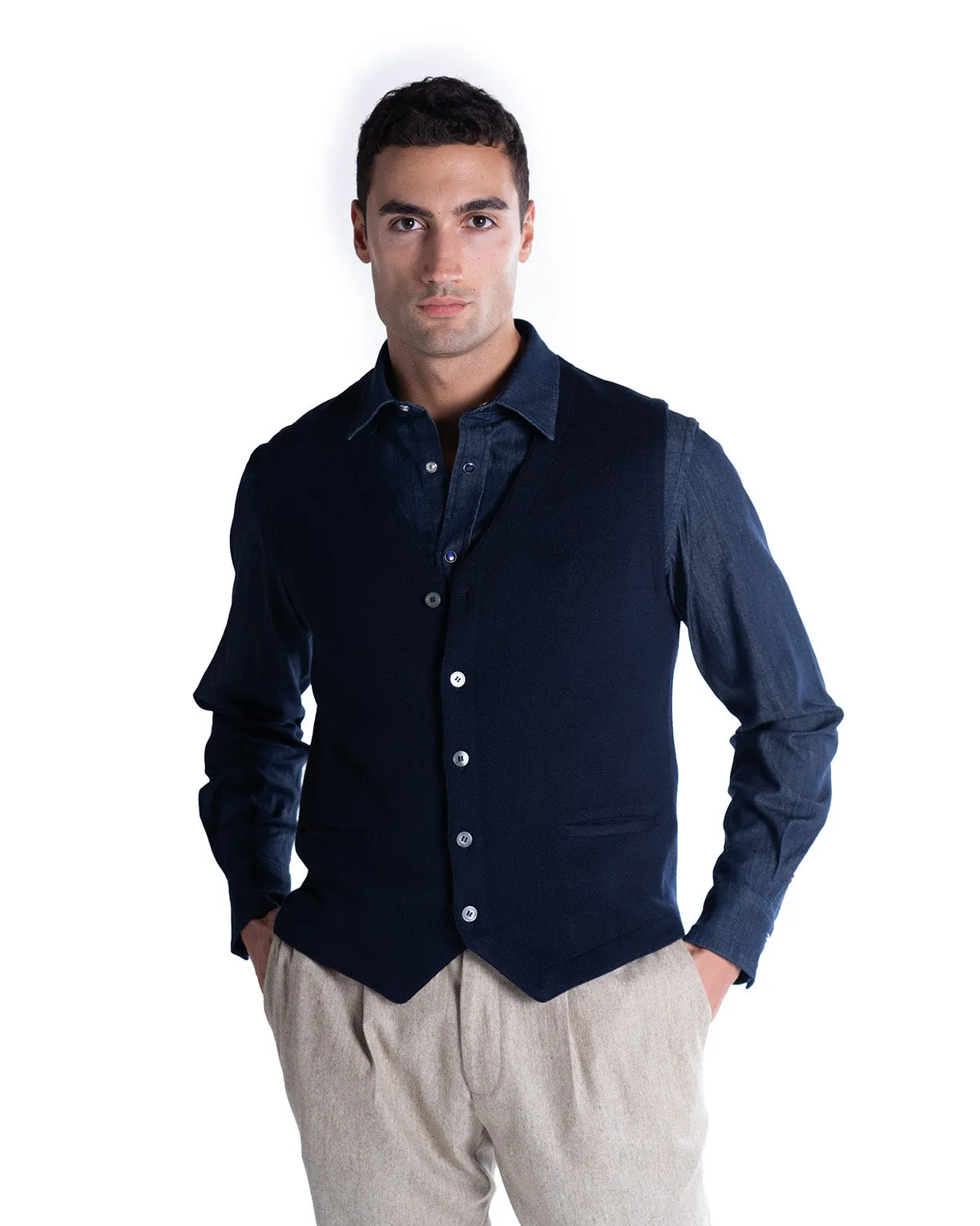 BRIAN&BARRY MILANO GILET LANA MERINO