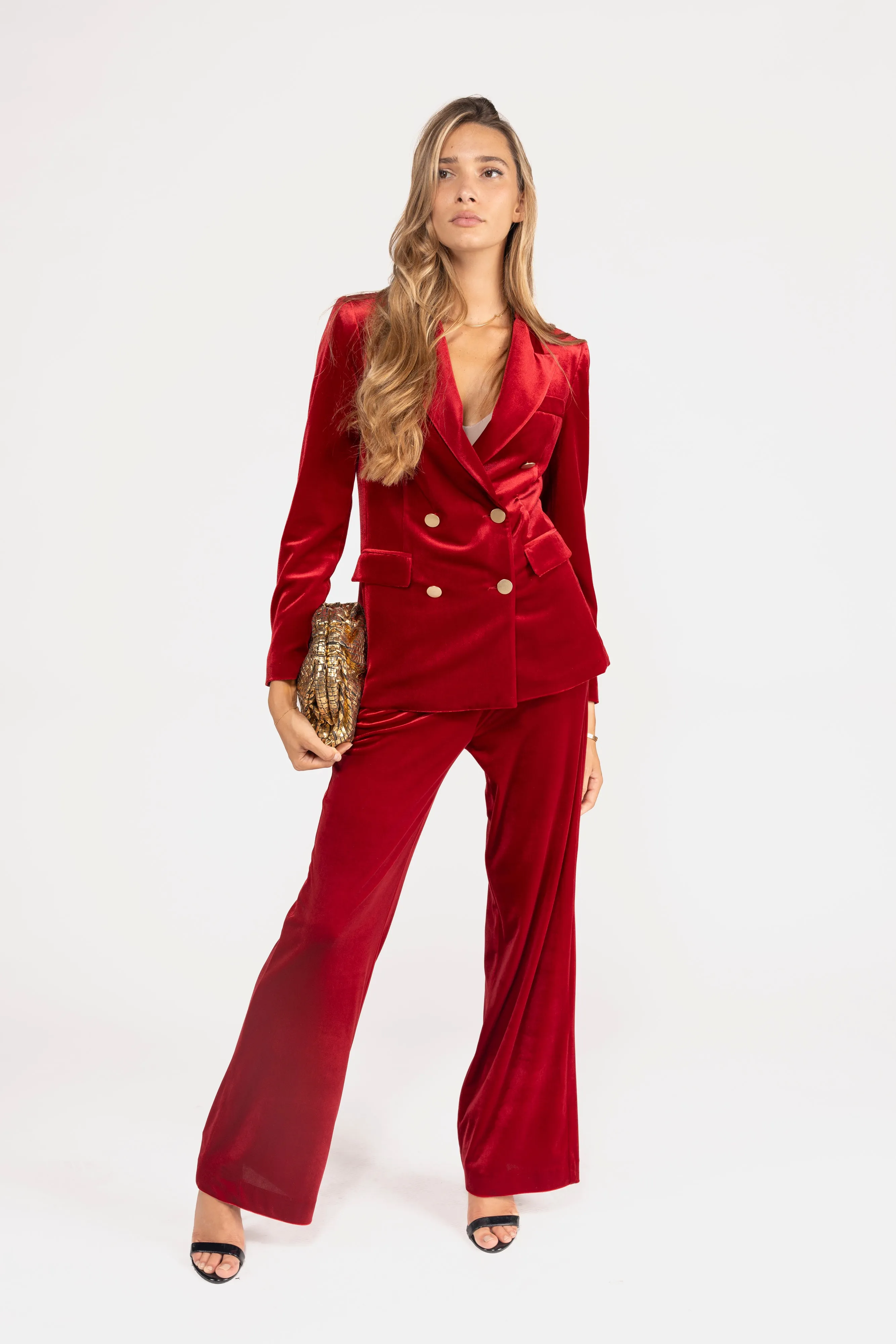 Brian&Barry Milano PANTALONE VELLUTO PALAZZO