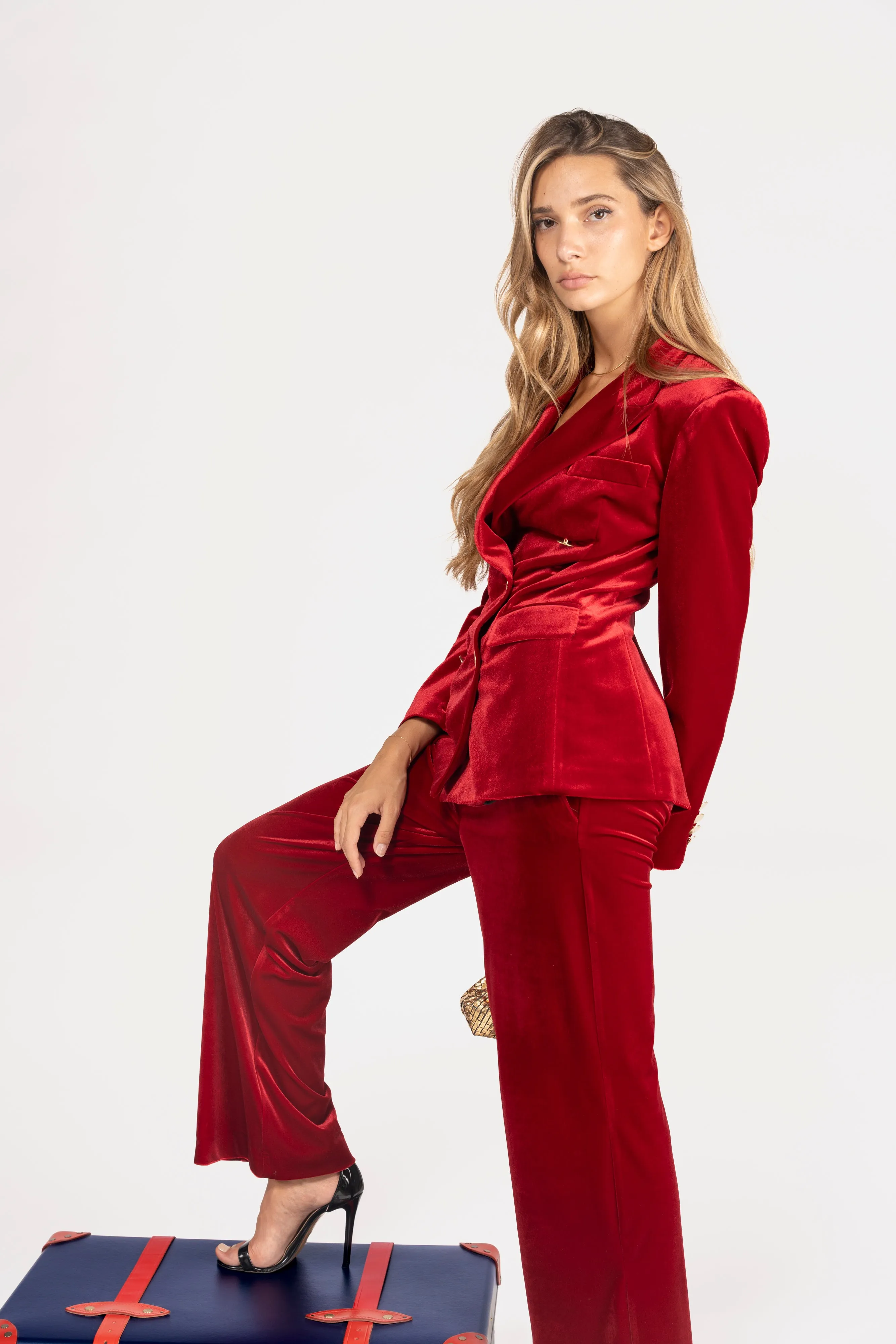 Brian&Barry Milano PANTALONE VELLUTO PALAZZO