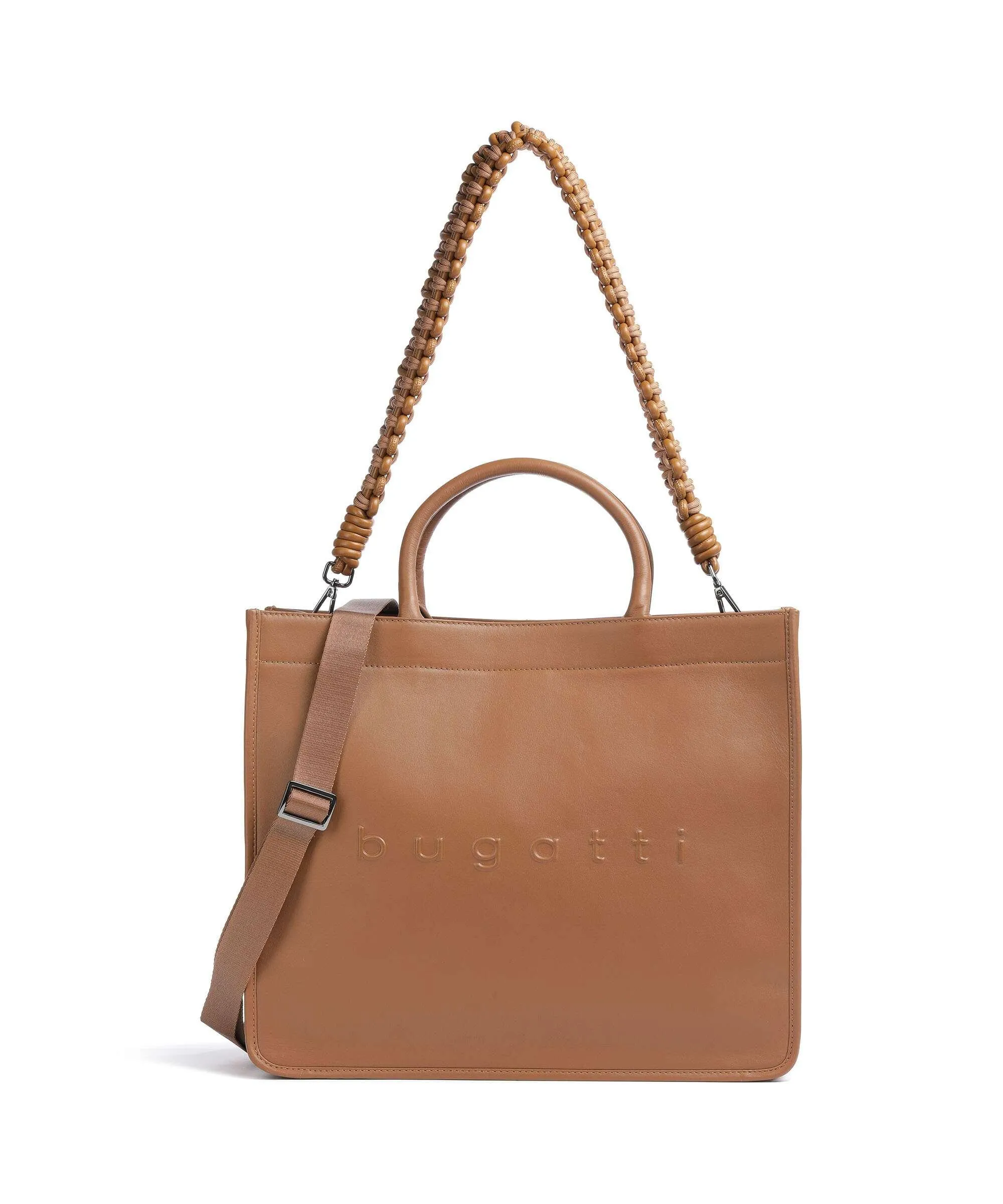  Bugatti Daphne Borsa a mano 14″ pelle a grana fine cognac  