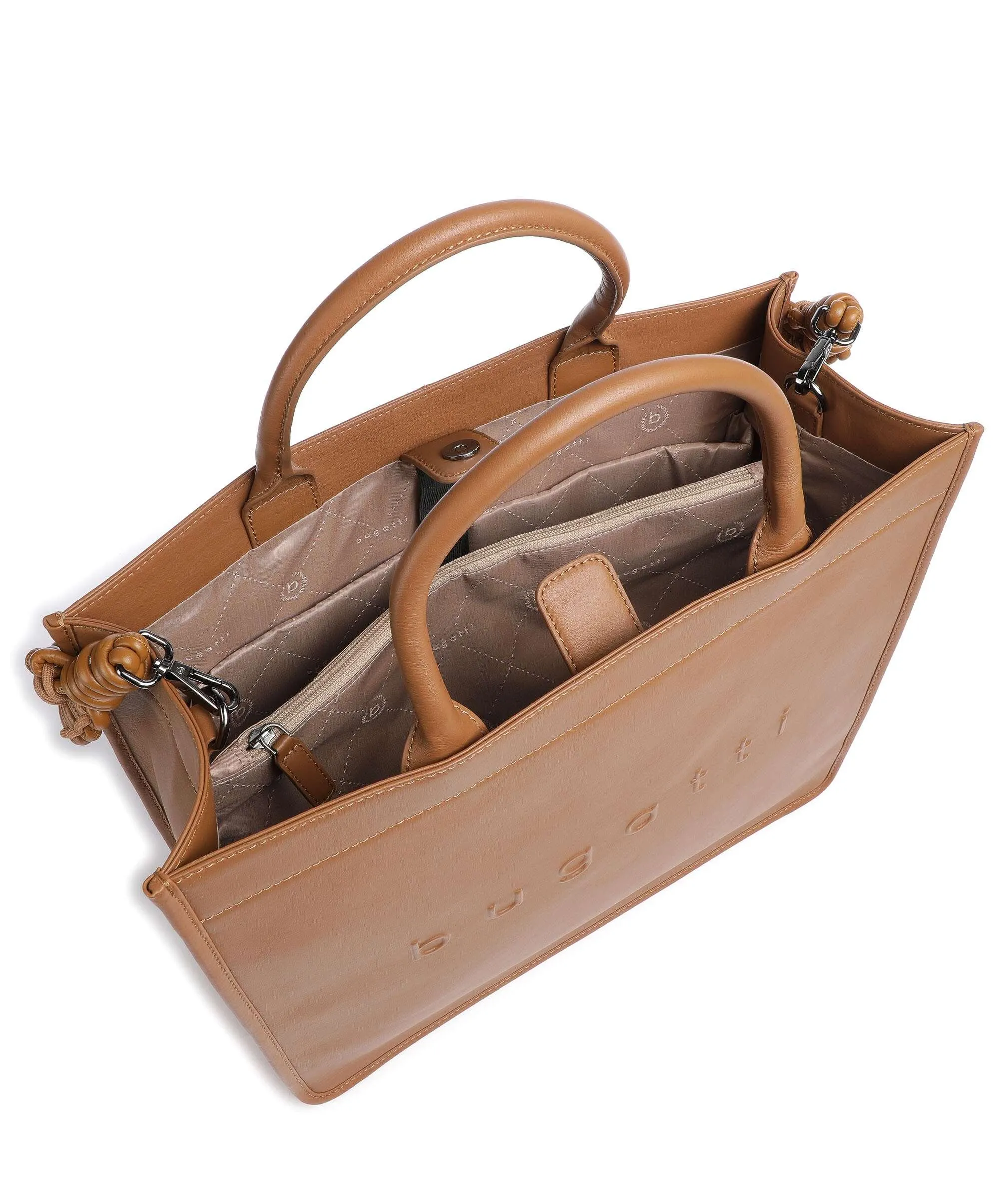  Bugatti Daphne Borsa a mano 14″ pelle a grana fine cognac  