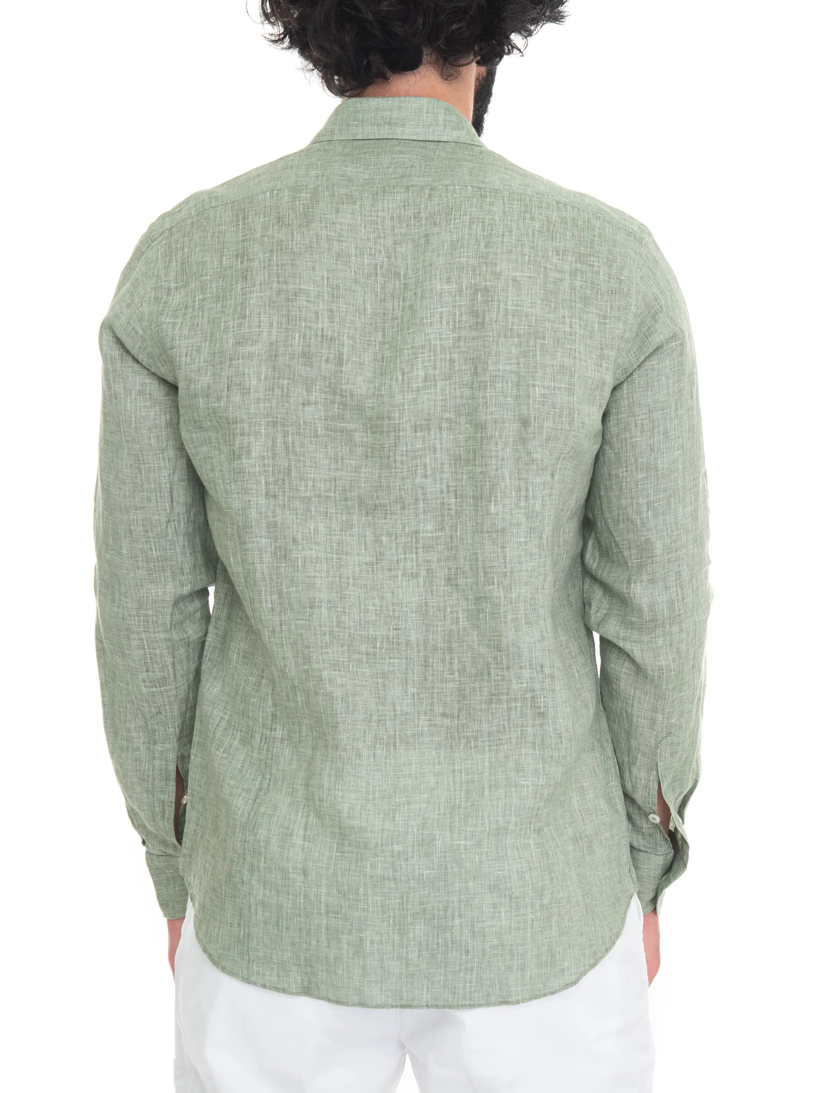Camicia casual Verde Vincenzo De Lauziers Uomo