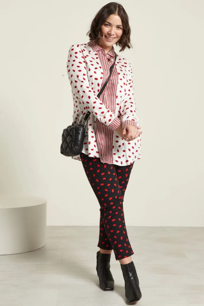 Camicia in raso stampato
