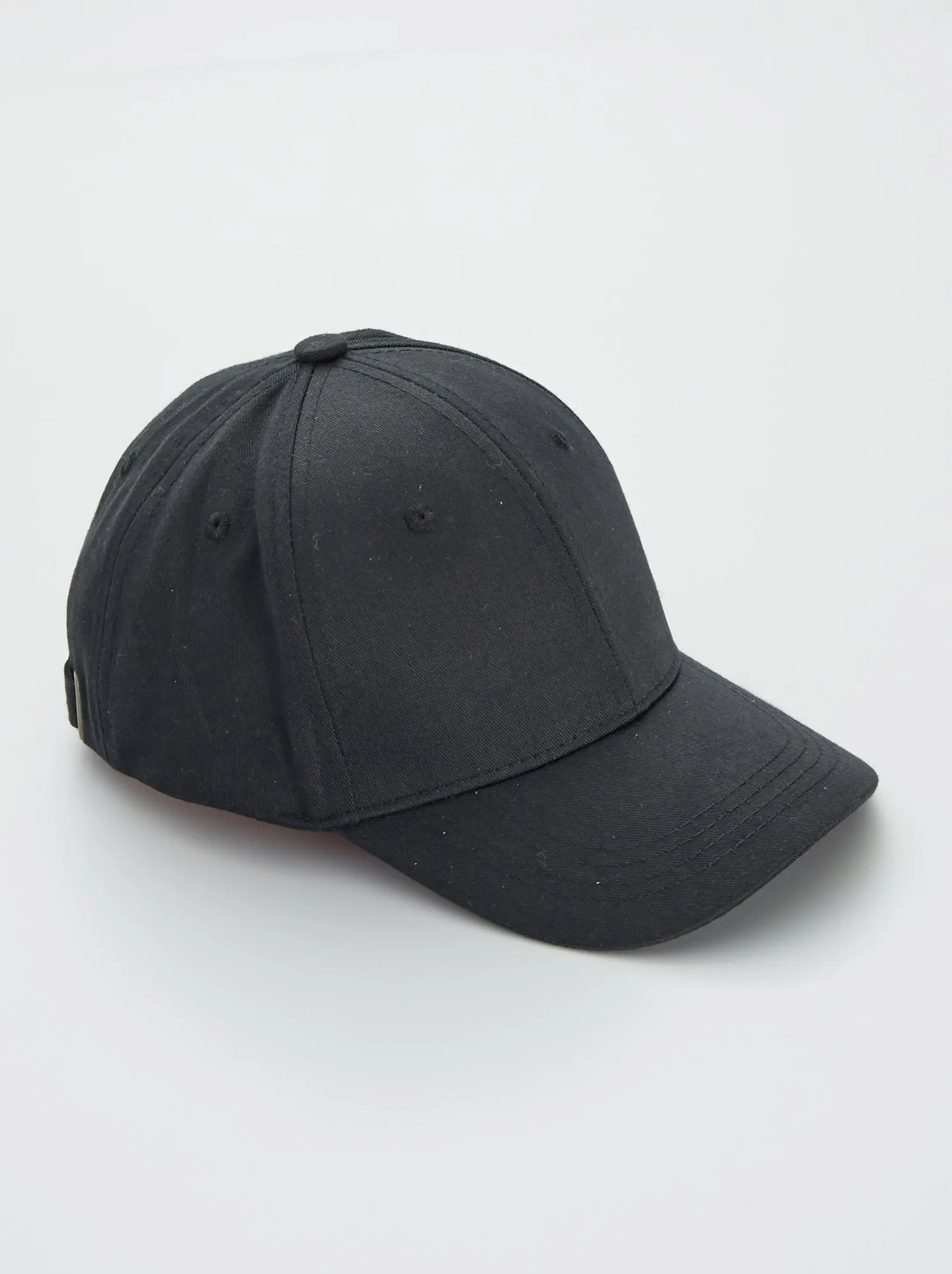 Cappellino in tela tinta unita - nero