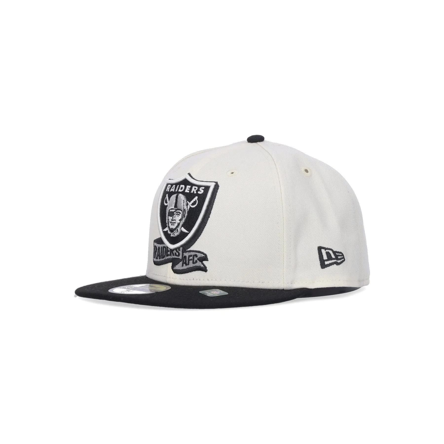 Cappellino Visiera Piatta Uomo Nfl Sideline 5950 Lasrai Chrome White/original Team Colors
