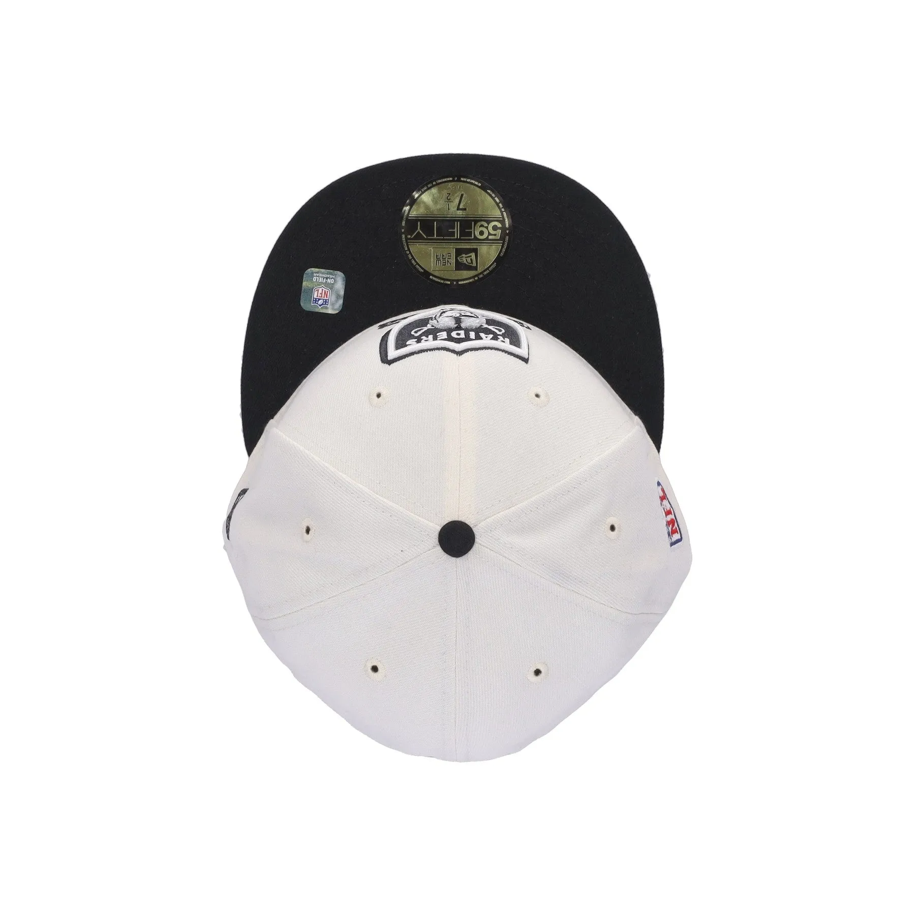 Cappellino Visiera Piatta Uomo Nfl Sideline 5950 Lasrai Chrome White/original Team Colors