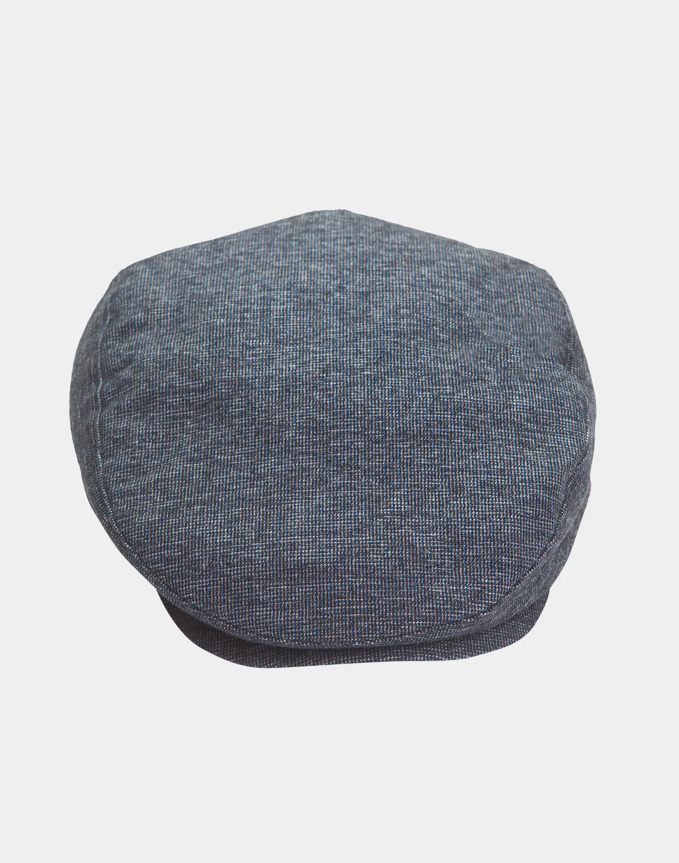 Cappello coppola in cotone celeste con fantasia pied de poule