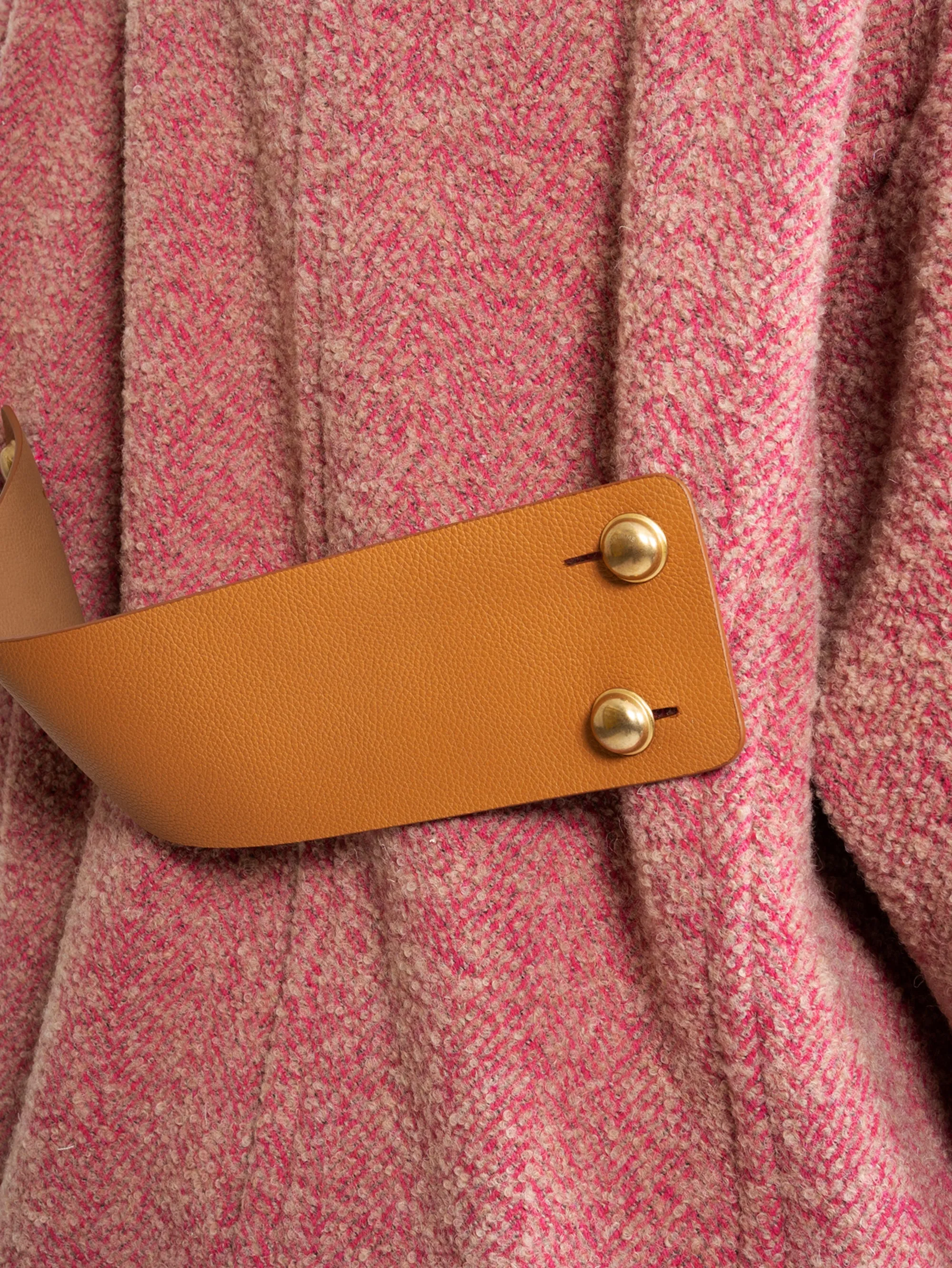 Cappotto Corto Bouclè Rosa