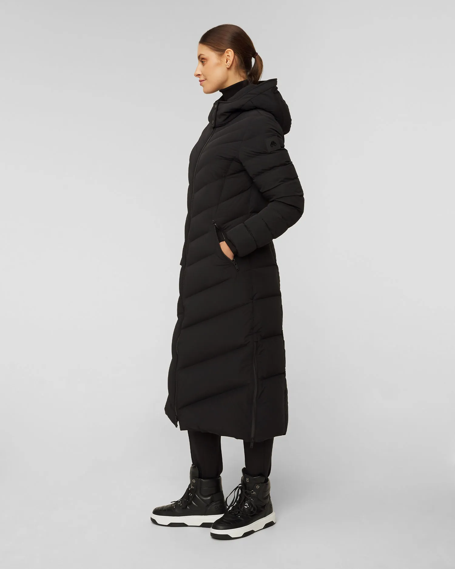 Cappotto nero con piumino da donna Moose Knuckles Cooper Lake Parka M33LP235-292