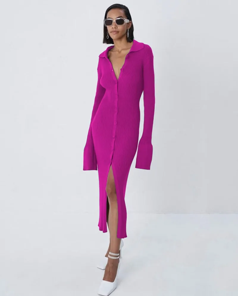 Cardigan lungo lavorato a maglia Hirigin Top da donna Maglione sottile alla moda femminile