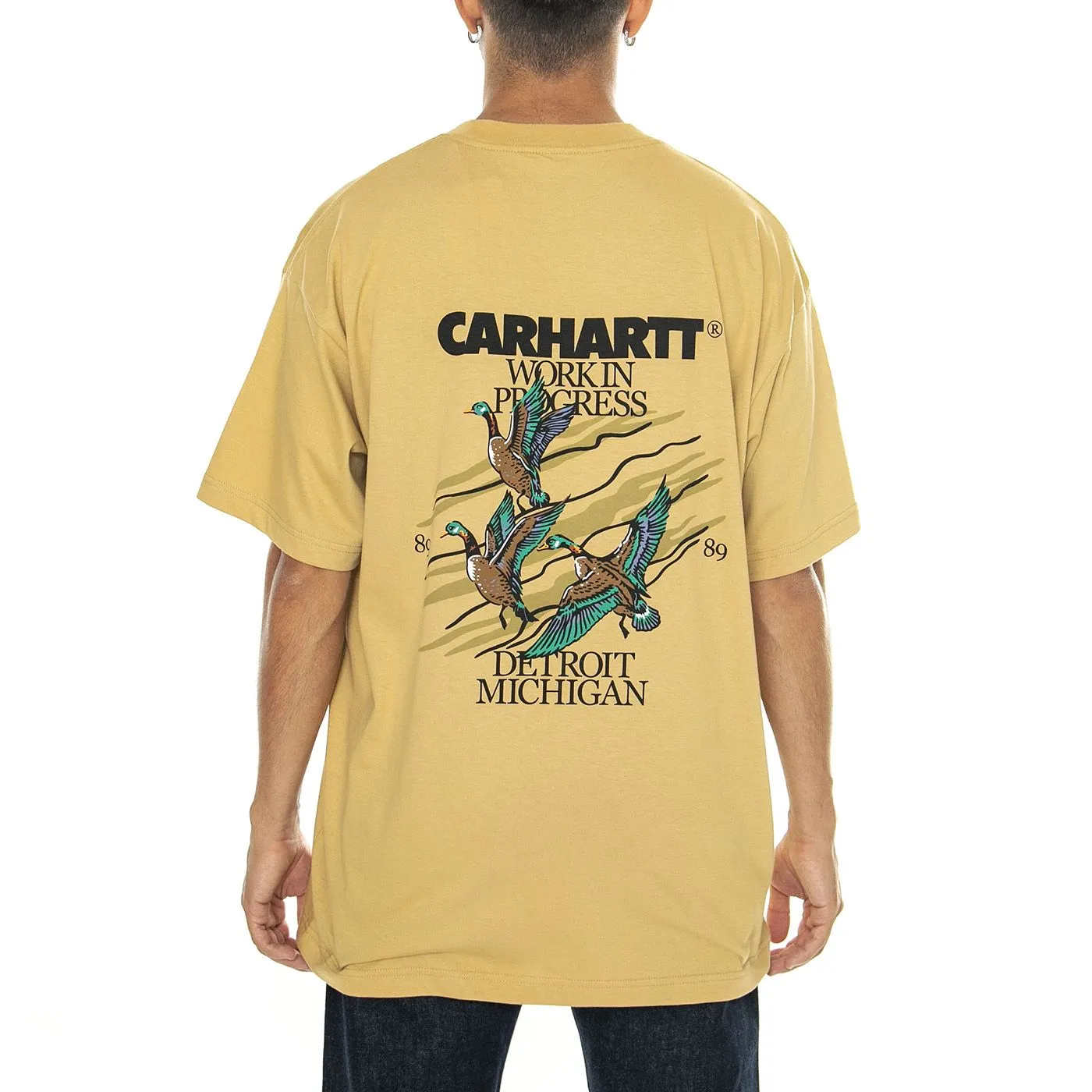 CARHARTT WIP S/S Ducks T-Shirt Bourbon - Maglietta Girocollo Uomo Gialla    