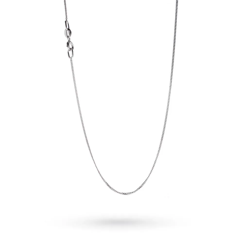 Catenina groumette oro bianco 18kt Ø0,7mm 40cm