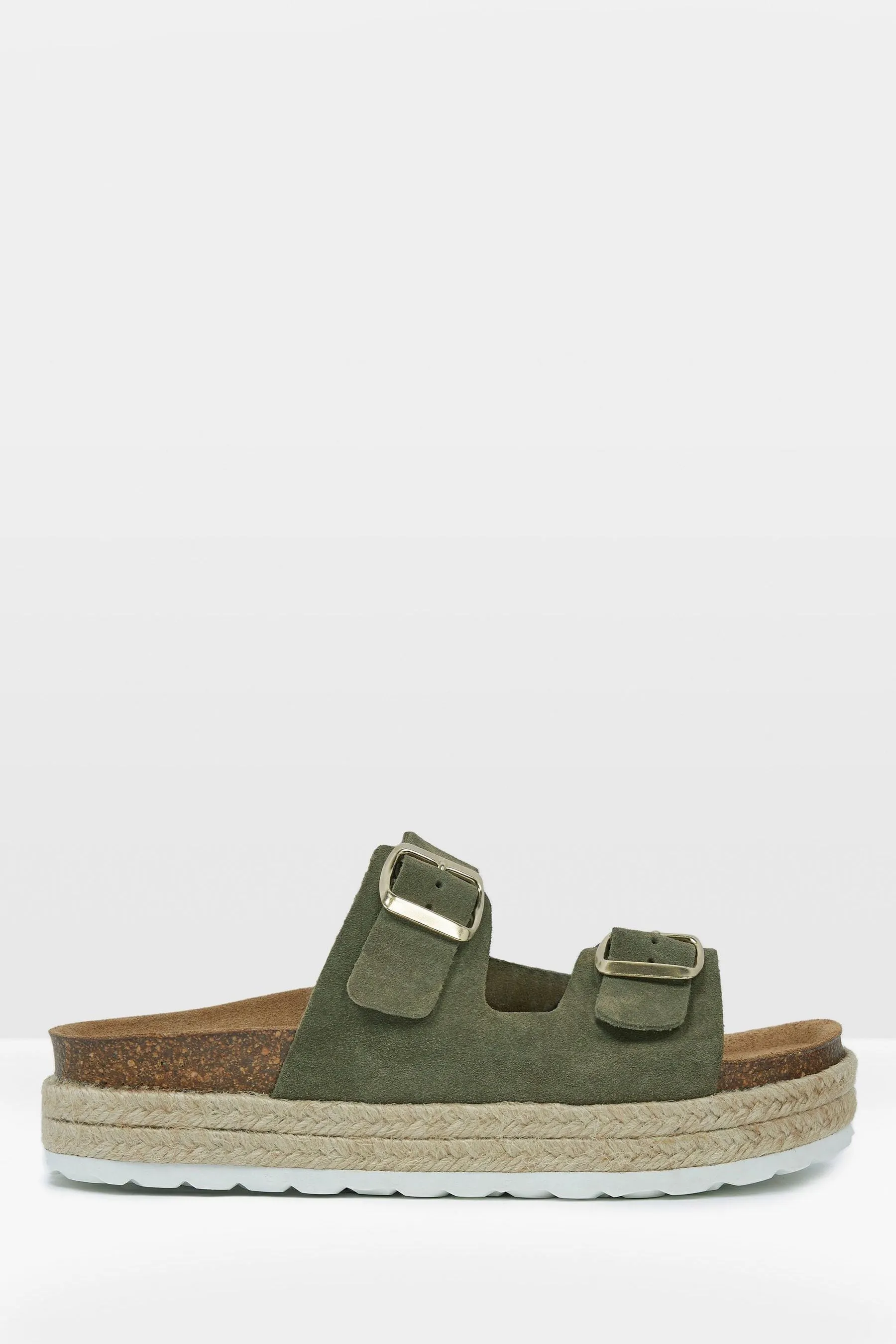 Celtic & Co. Verde - Sandali con doppia fibbia