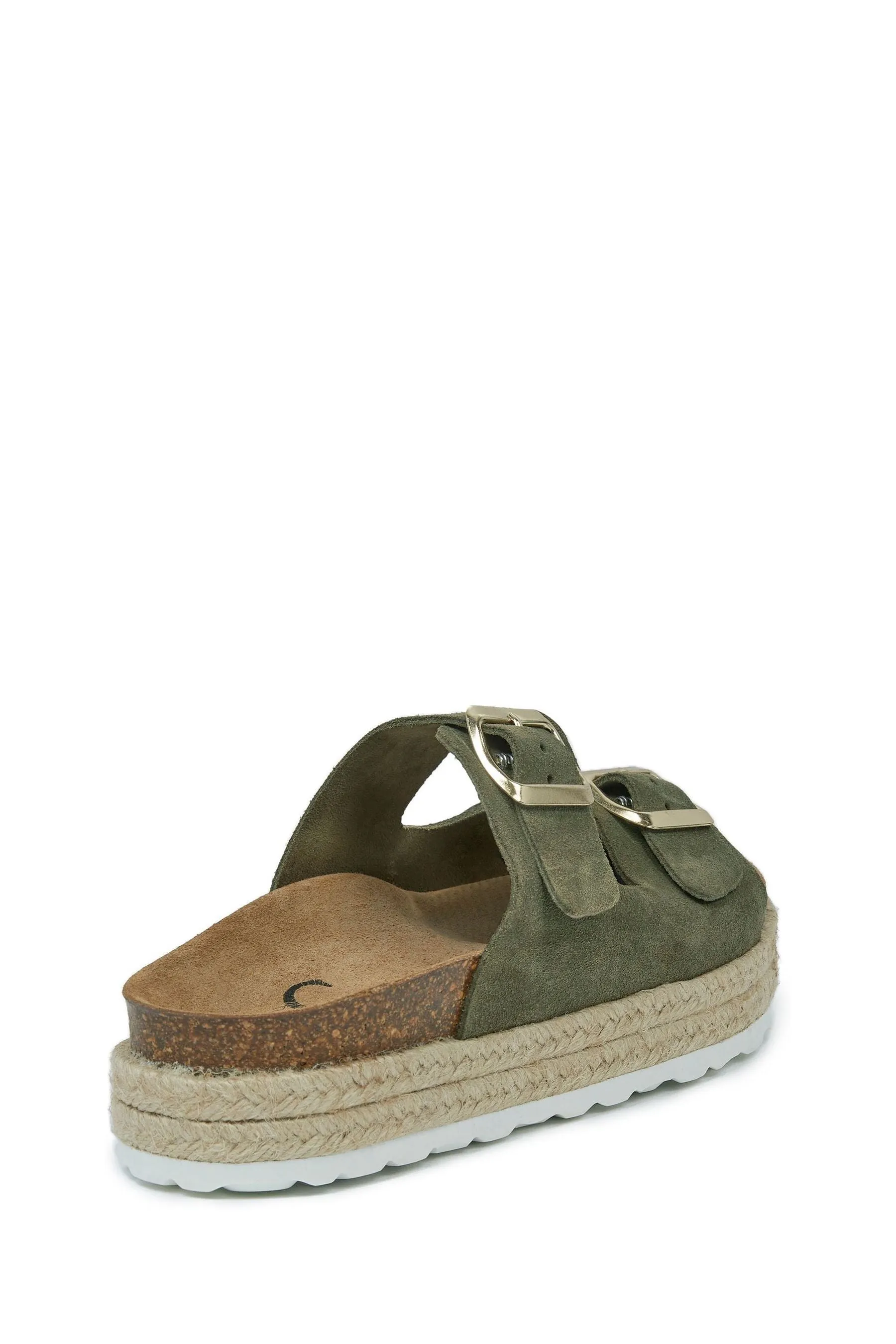 Celtic & Co. Verde - Sandali con doppia fibbia