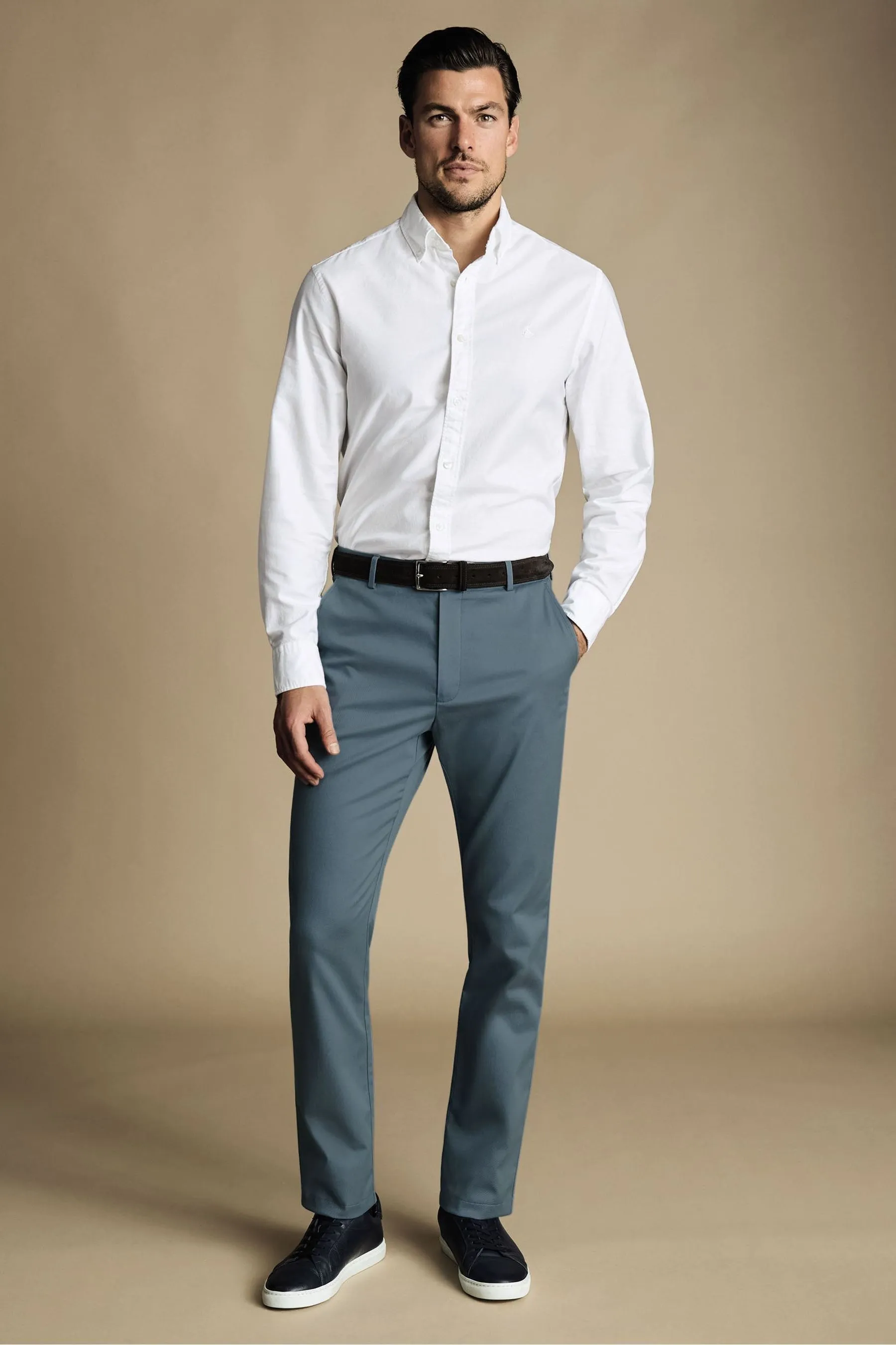 Charles Tyrwhitt - Classic Fit - Pantaloni chino no-stiro