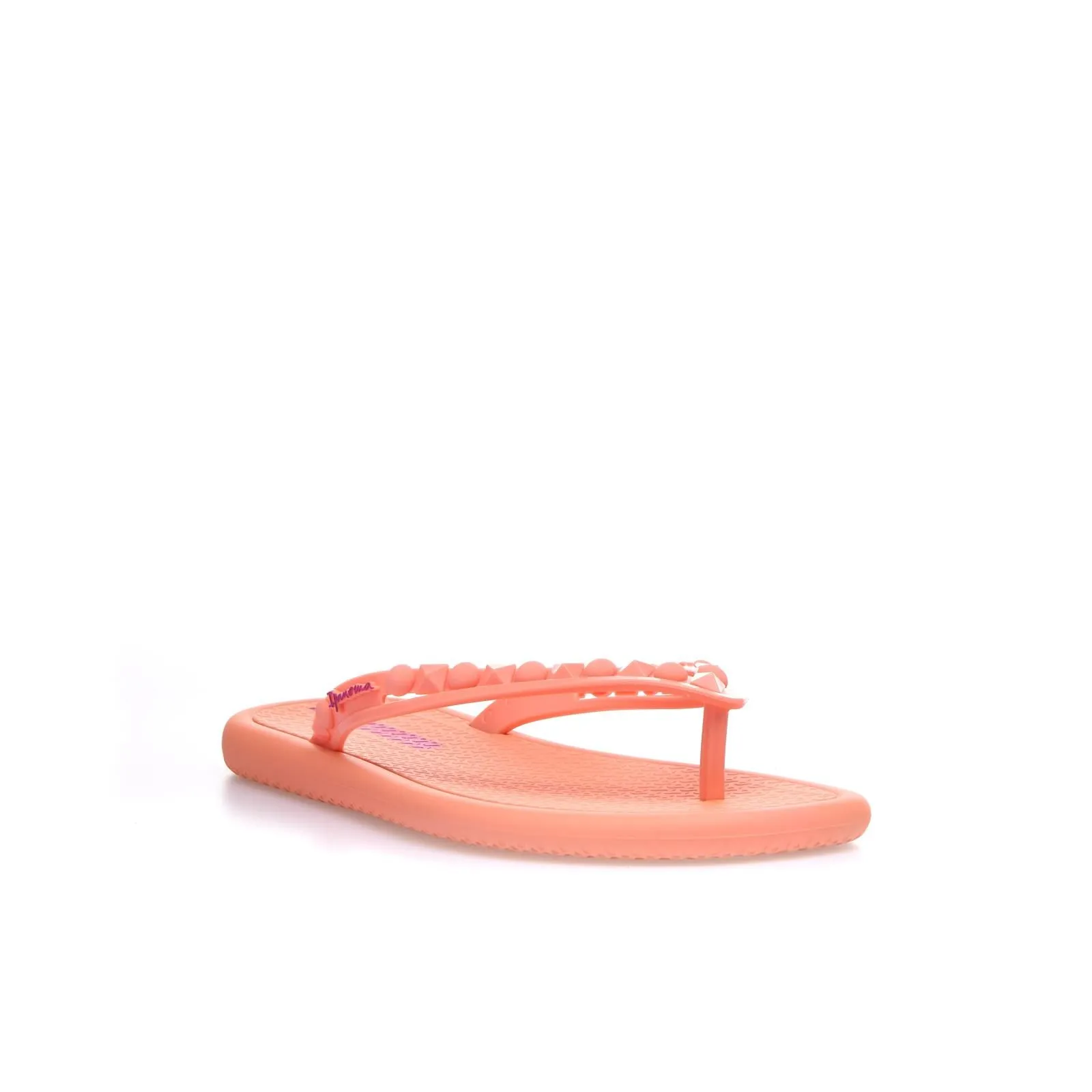 Ciabatte donna rosa da mare modello infradito con borchie
