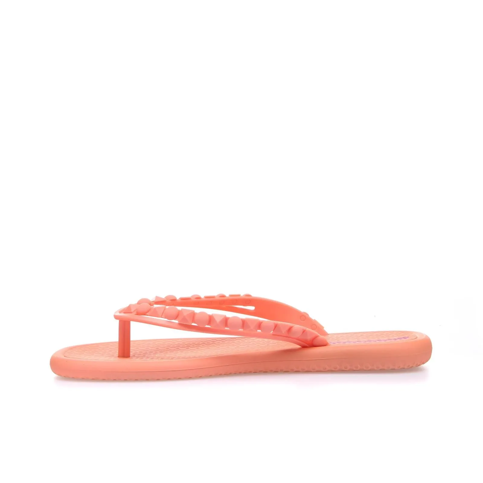 Ciabatte donna rosa da mare modello infradito con borchie