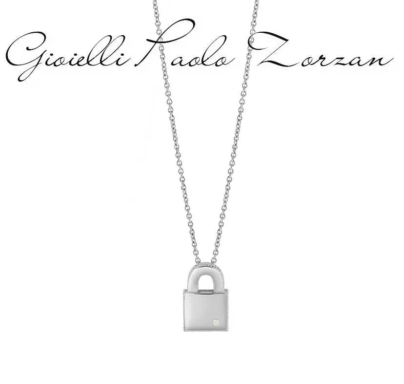 Collana Bliss in oro bianco 9KT con diamante 20095492