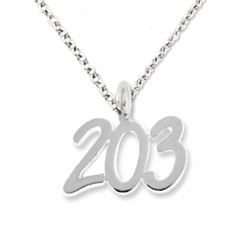 Collana con ciondolo numero 3 cifre